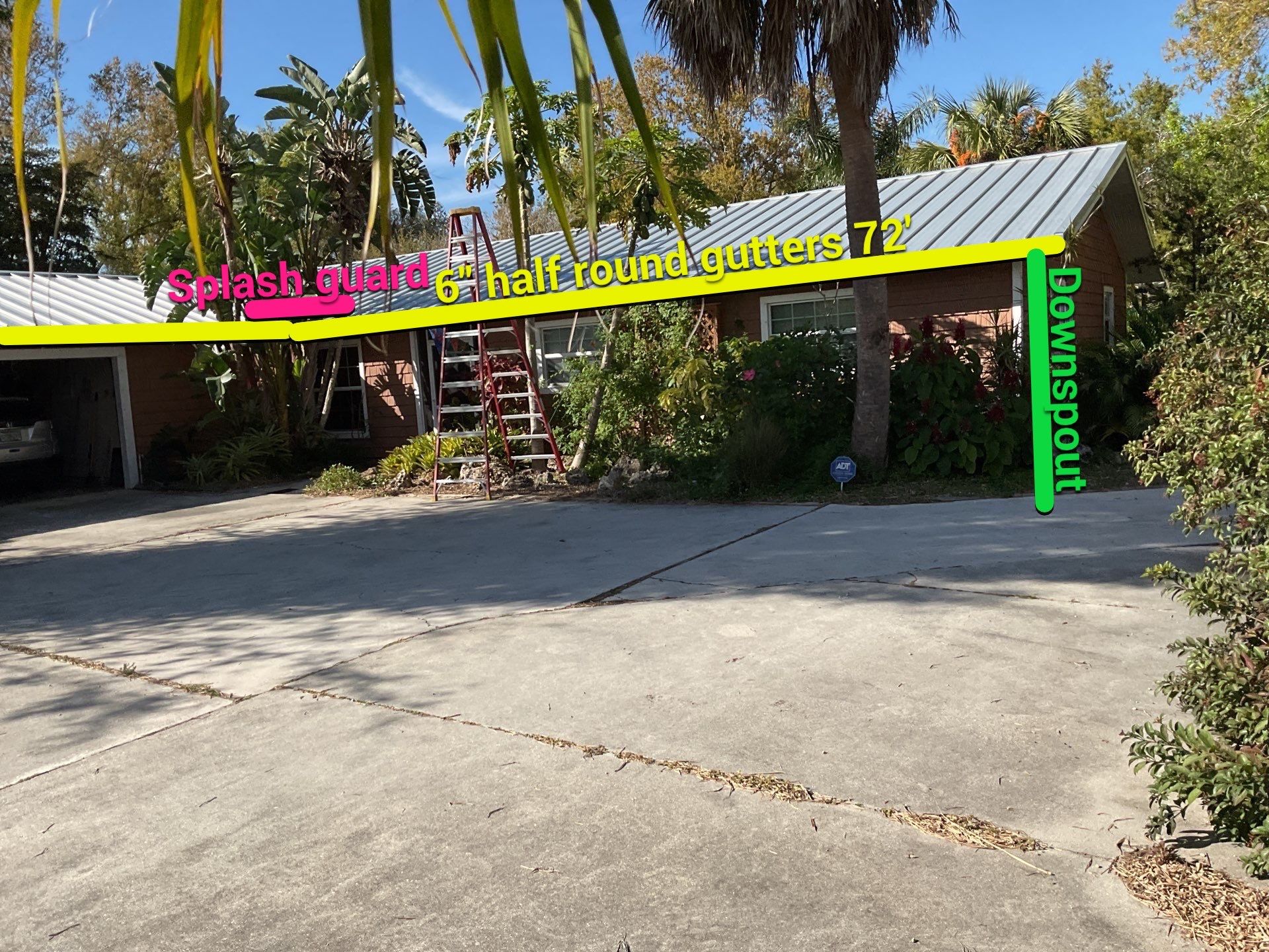 Half-Round Aluminum Gutters in North Fort Myers FL by Gutter Professors