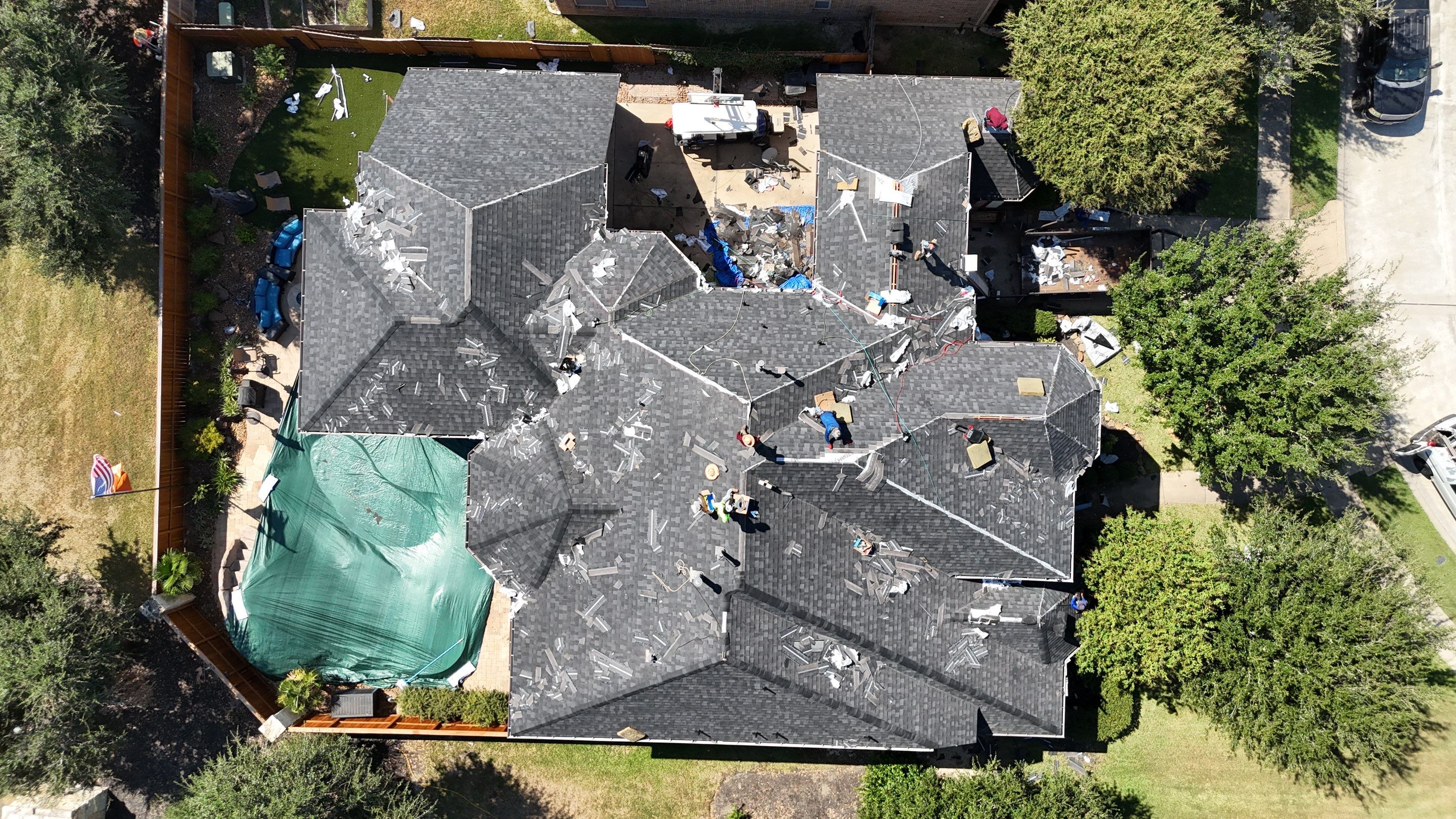Residential Roofing Installation using IKO Dynasty by Core Four Roofing