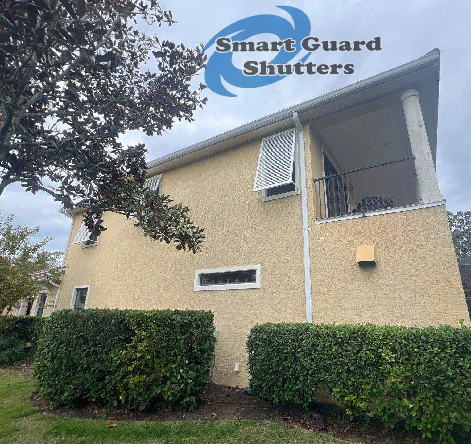 Decorative Bahamas in Traffic White  by Smart Guard Shutters