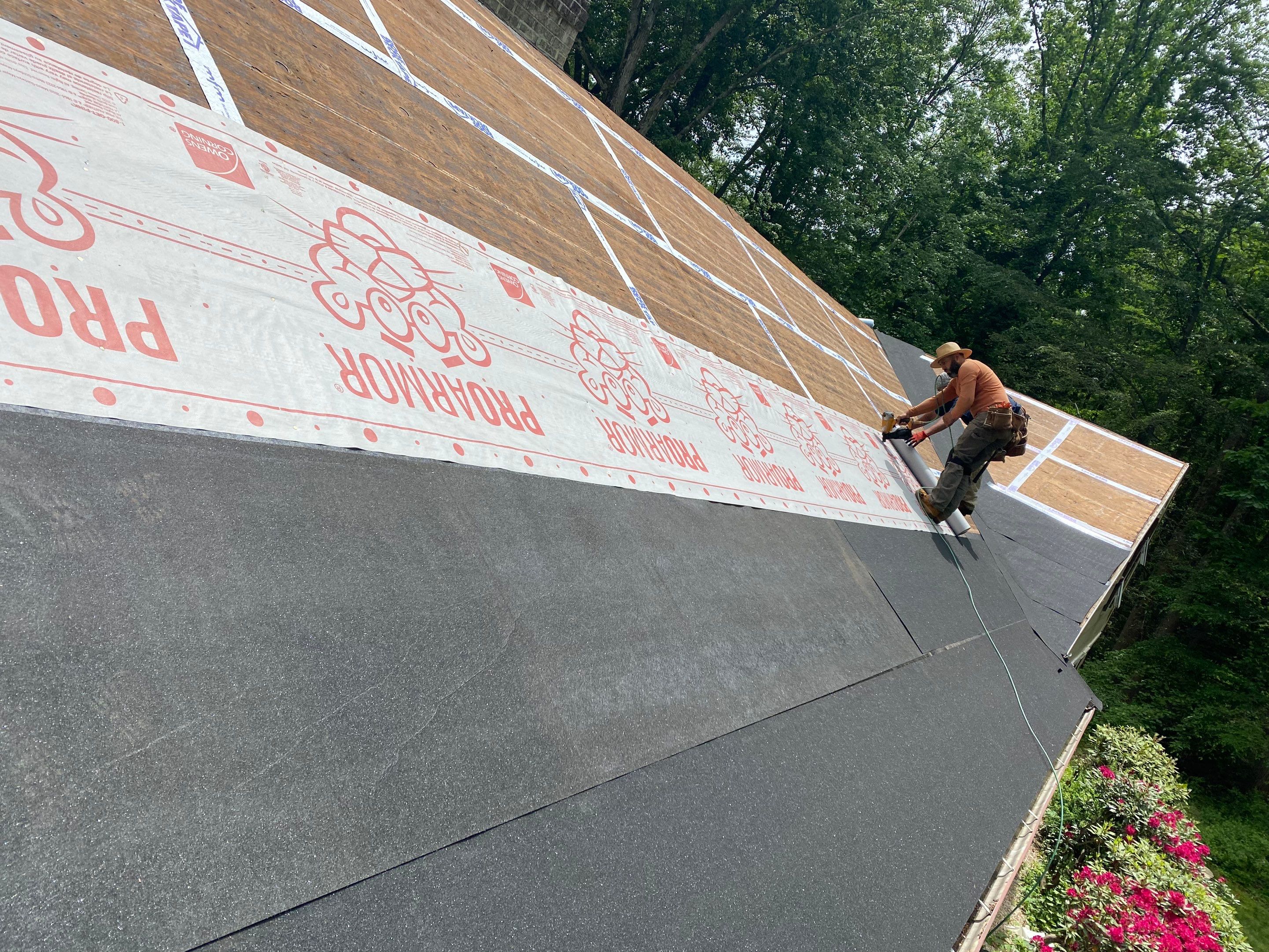 Commercial Roofing Installation using Owens Corning Duration Driftwood by A Plus Exterior