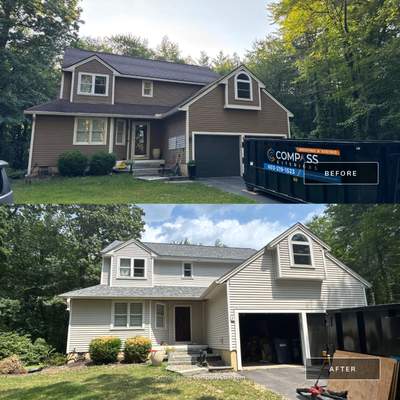 Complete Exterior Remodel in Stratham, NH Near Turnberry Road with Roofing, Siding, Windows, Gutters, and PVC Trim