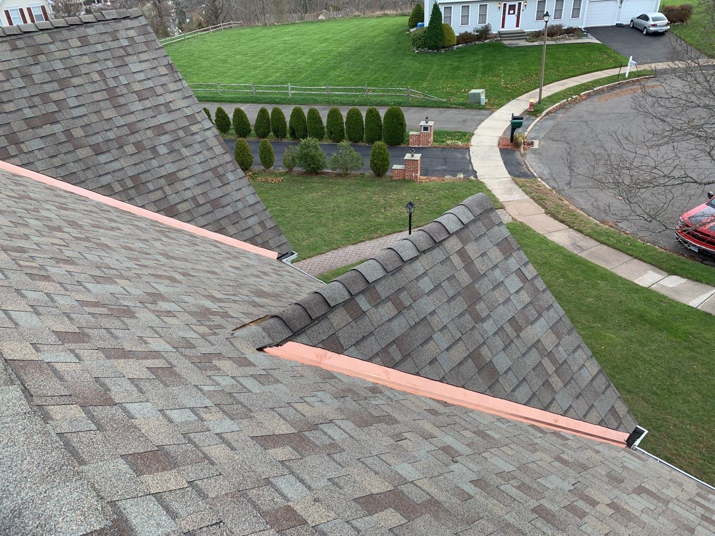 Commercial Roofing Installation using Owens Corning TruDefinition driftwood by A Plus Exterior