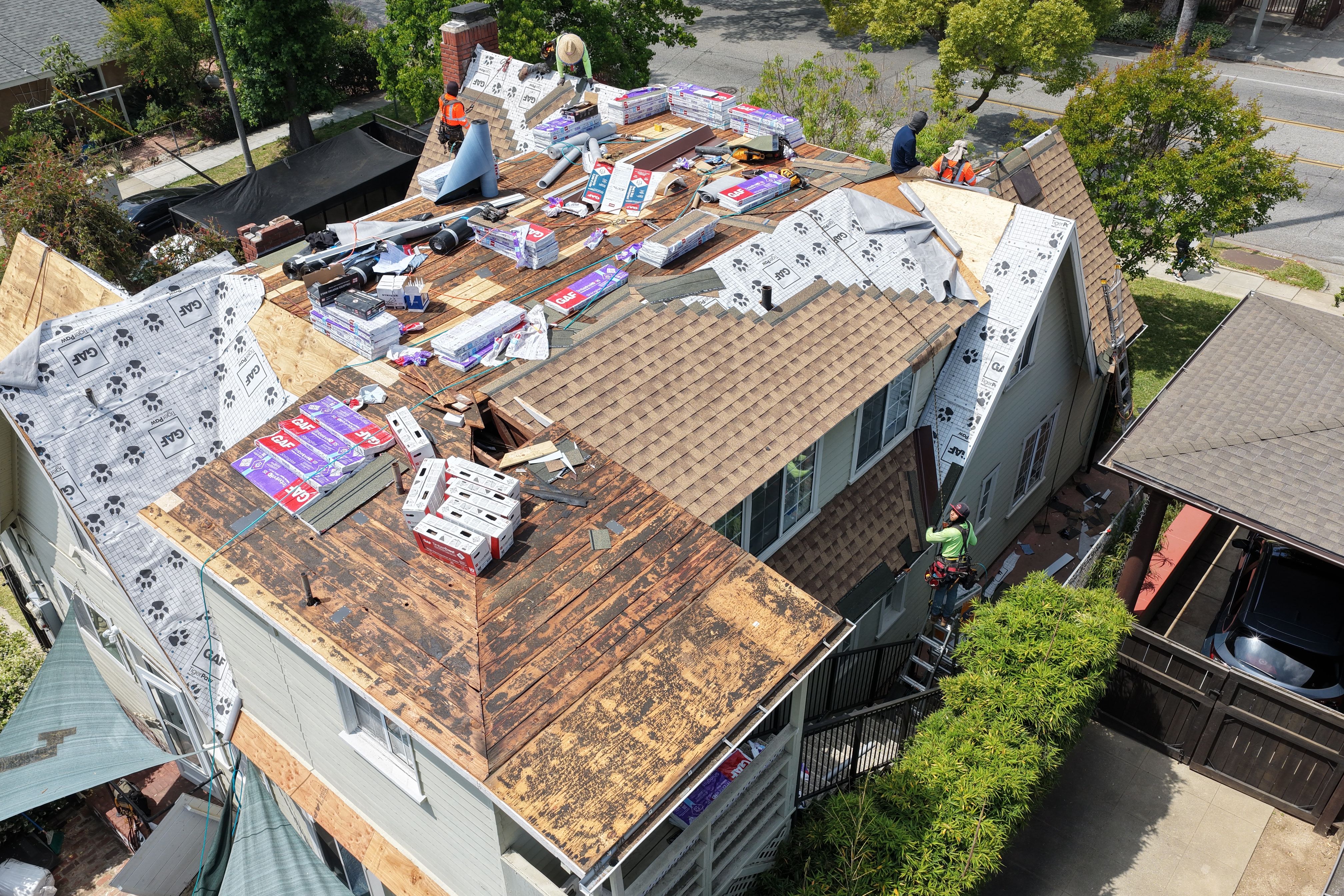Pasadena Roof Replacement: Two-Roof Restoration on One Home by Green Ladder Roofing Company