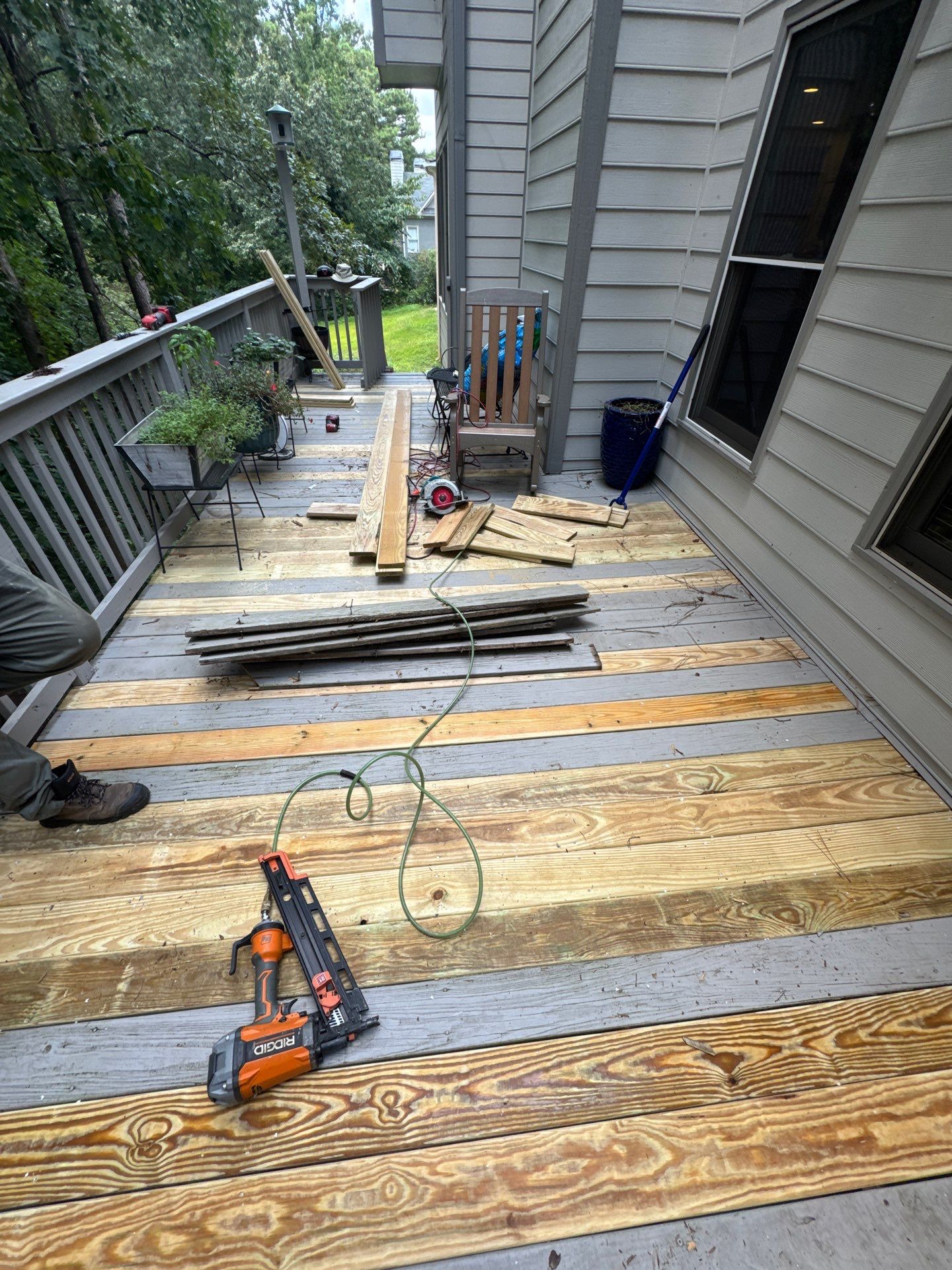 Exterior Trim Painting and Deck Board Replacement in Smyrna by Swift Home Renovations