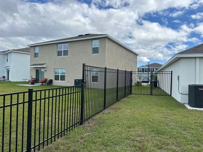 Aluminum Fence Installation using Black 3 Rail Aluminum Fence