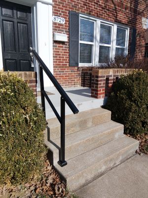 4-Step Aluminum Railing Installation – Concrete Entry Safety Upgrade – Brentwood, MO by Legendary Services Company LLC.