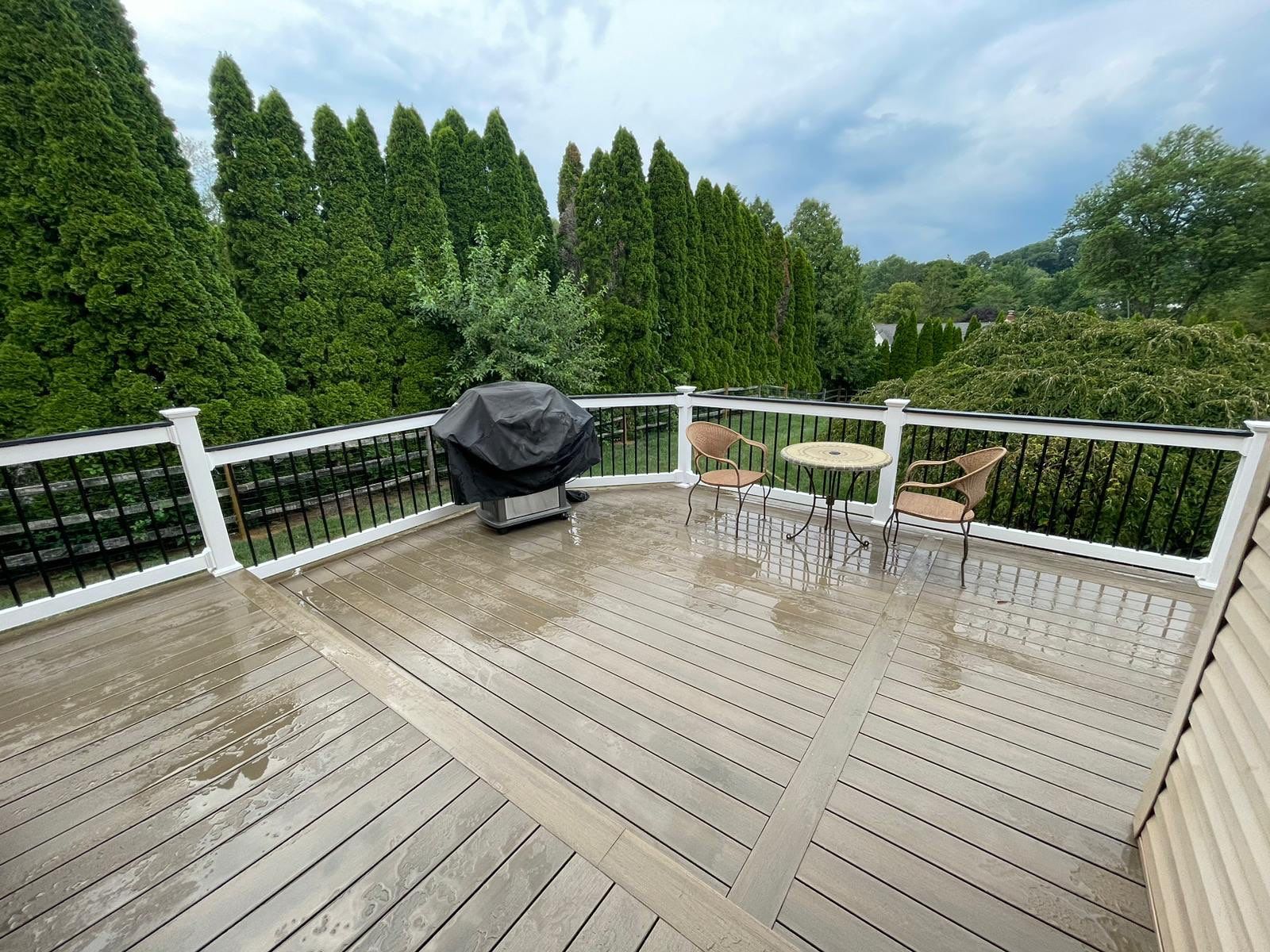 Deck Resurface using Deckorators Vista decking - color Dunnewood by deck guardian