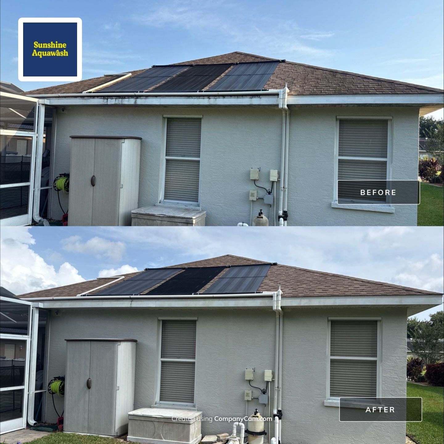 Asphalt Shingle Roof Cleaning in Creekwood Community – Bradenton, FL by Sunshine AquaWash