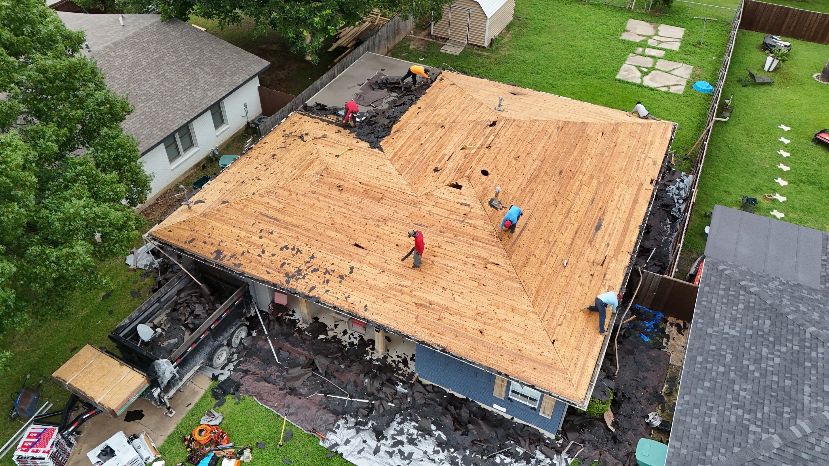 Sherman Residential Roof Replacement With Tamko Titan Weathered Wood Shingles by Armor Roofing | Exteriors