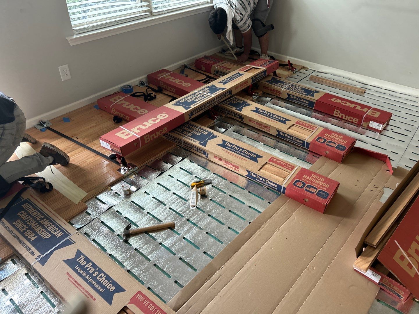 Prefinished Hardwood Glue Down  by Footprints Floors of Nashville