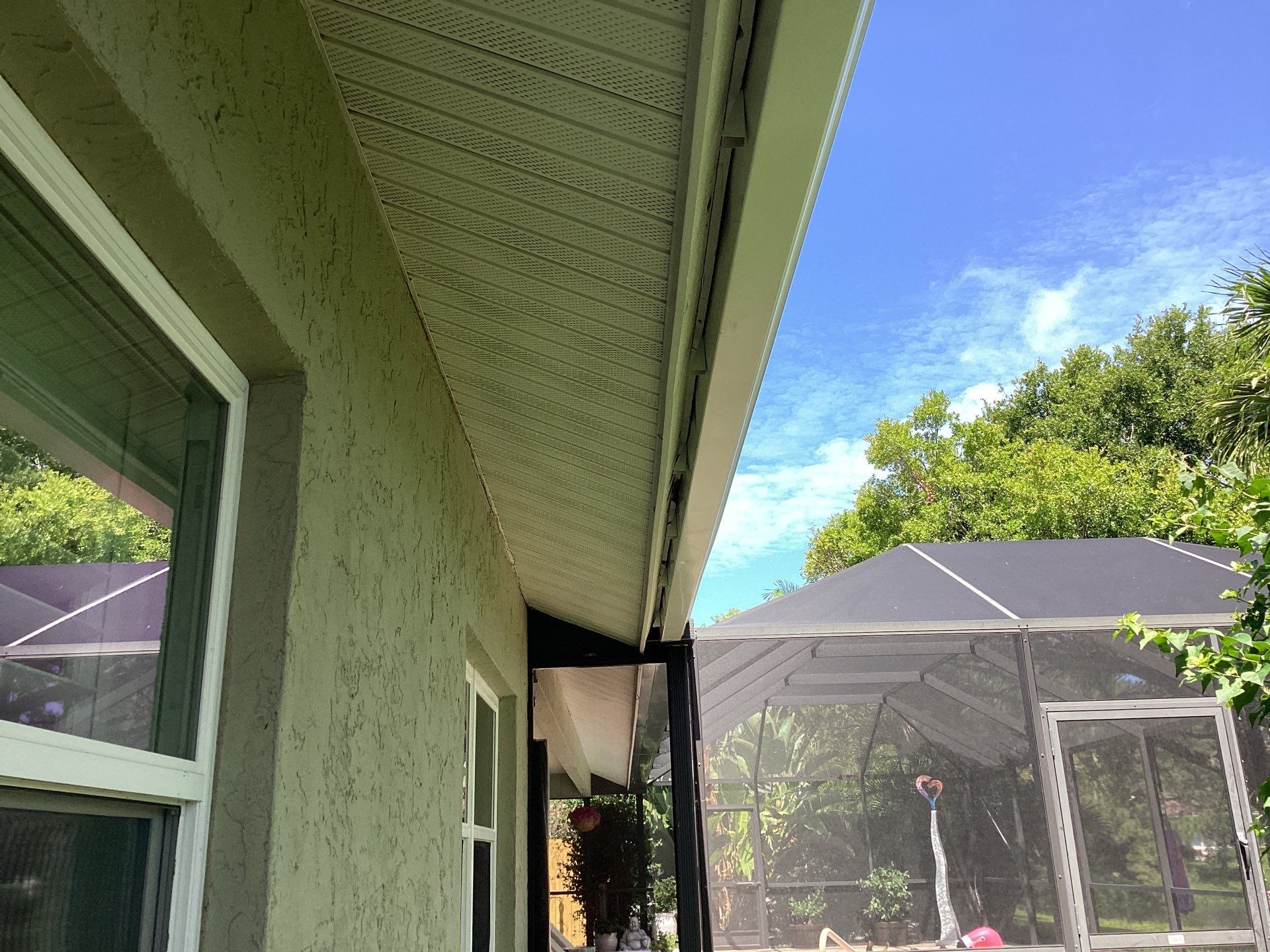 White Gutter Installation in Sarasota FL by Gutter Professors