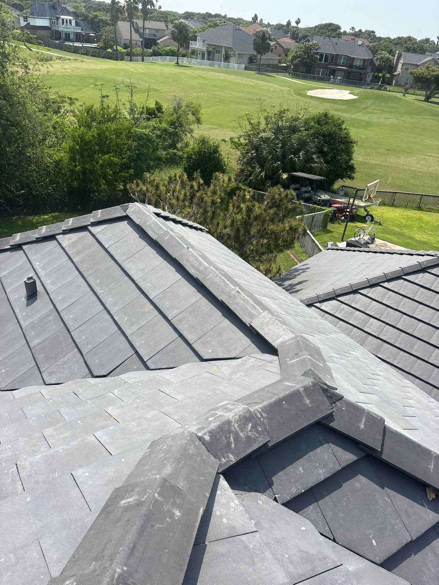 Golf-Proof Tile Roof by Bayfront Roofing and Construction