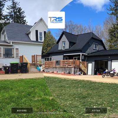  Stunning Home Exterior Makeover | Metal Roofing & LP Smart Siding by Total Restoration Services