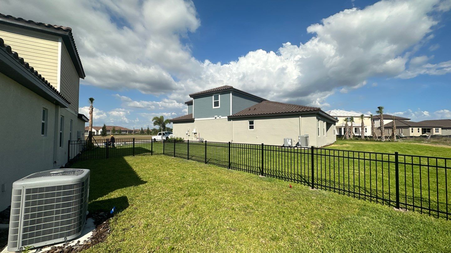 Aluminum Fence Installation using Black 3 Rail Aluminum Fence by Asap fence and gates, LLC
