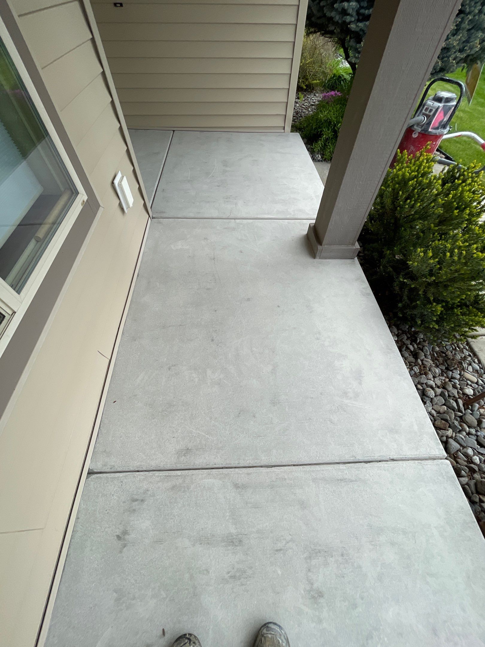 Garage Transformation using Pebble Beach and Front Porch using Greystone by Croc Coatings, LLC