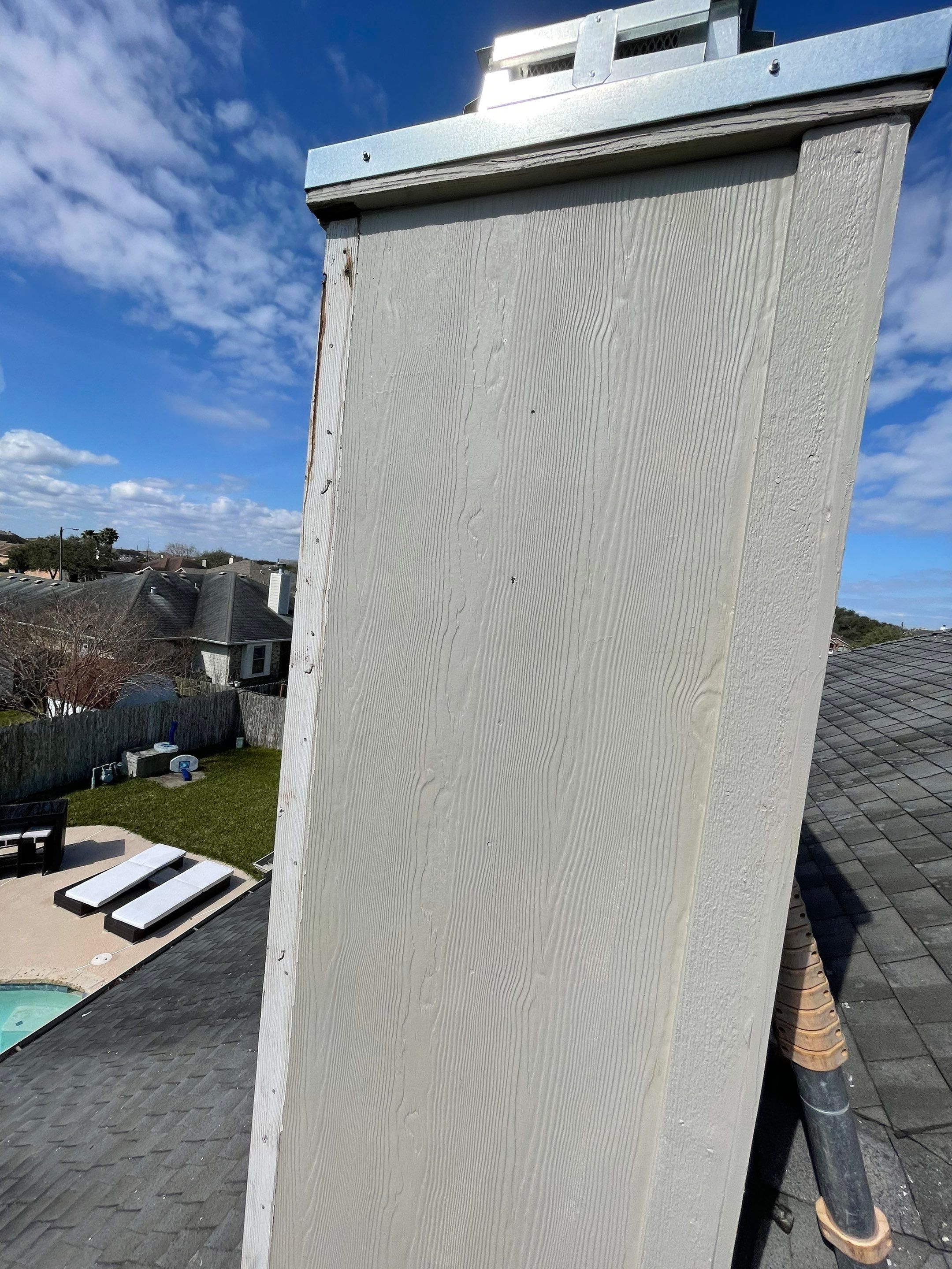 Residential Roofing Repair Replacing Chimney Cap by Lighthouse Roofing