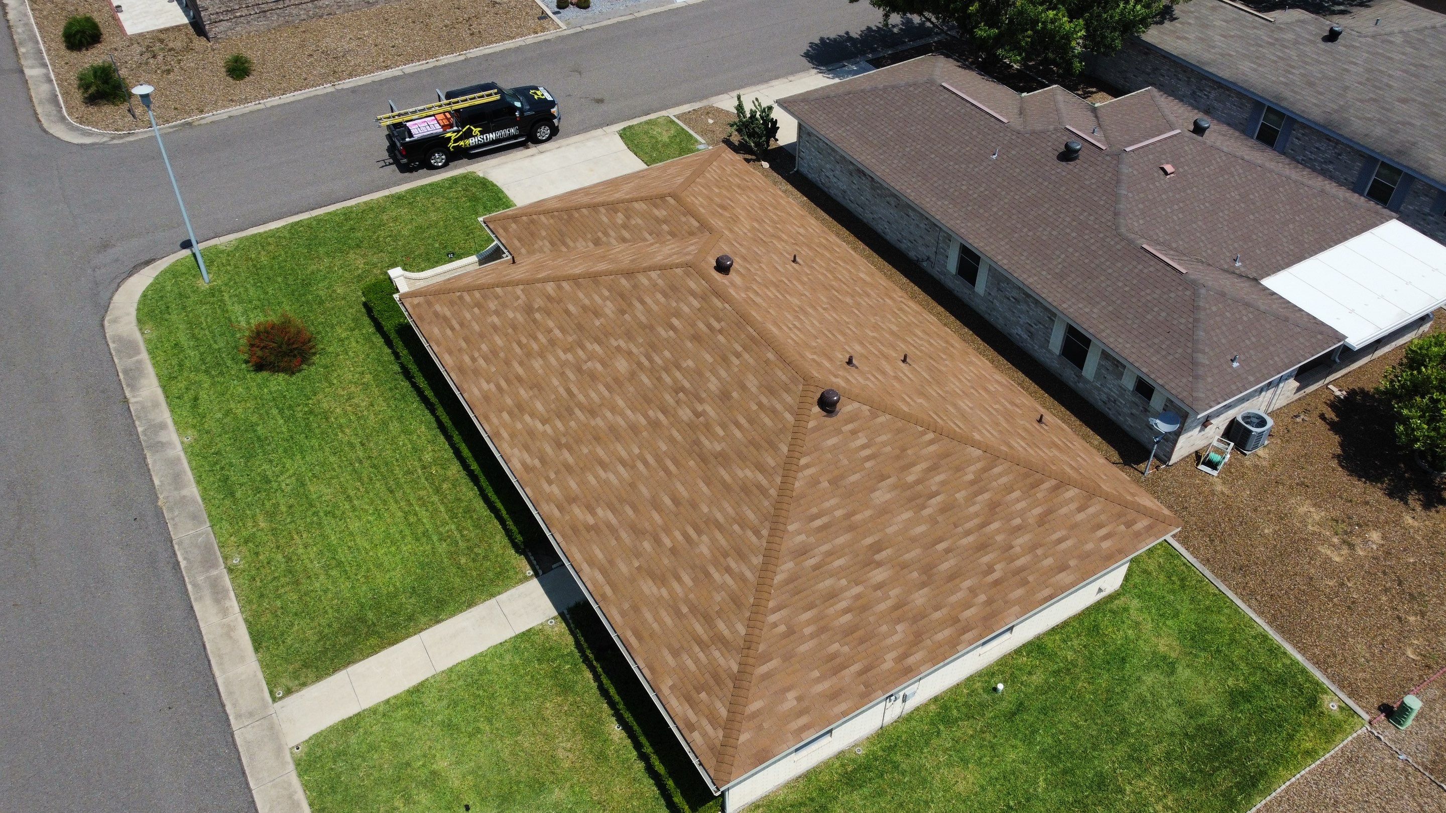 3 Tab Shingle Roof using Owens Corning Supreme by Bison Roofing