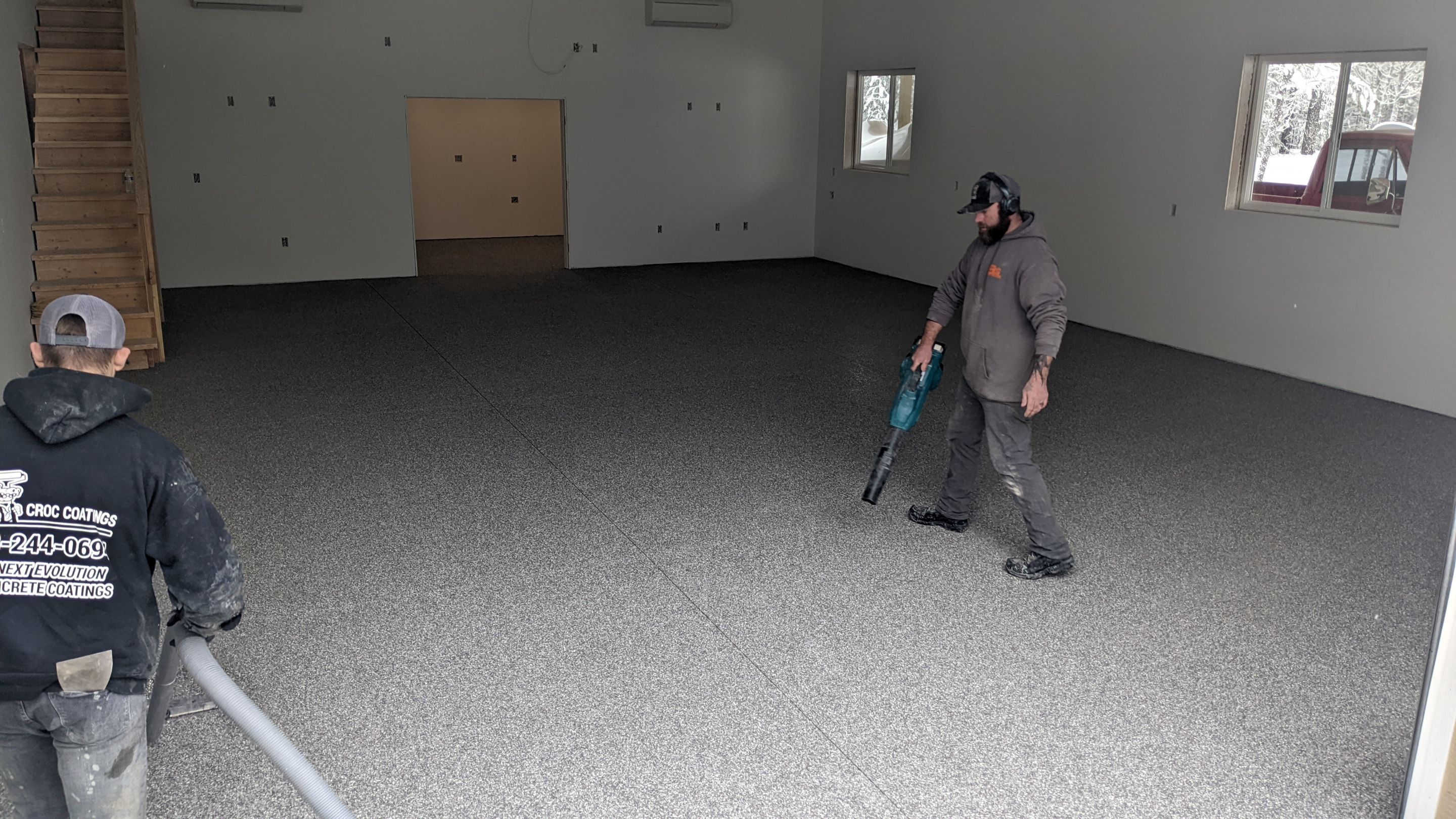 Garage Transformation using Silver Creek by Croc Coatings, LLC