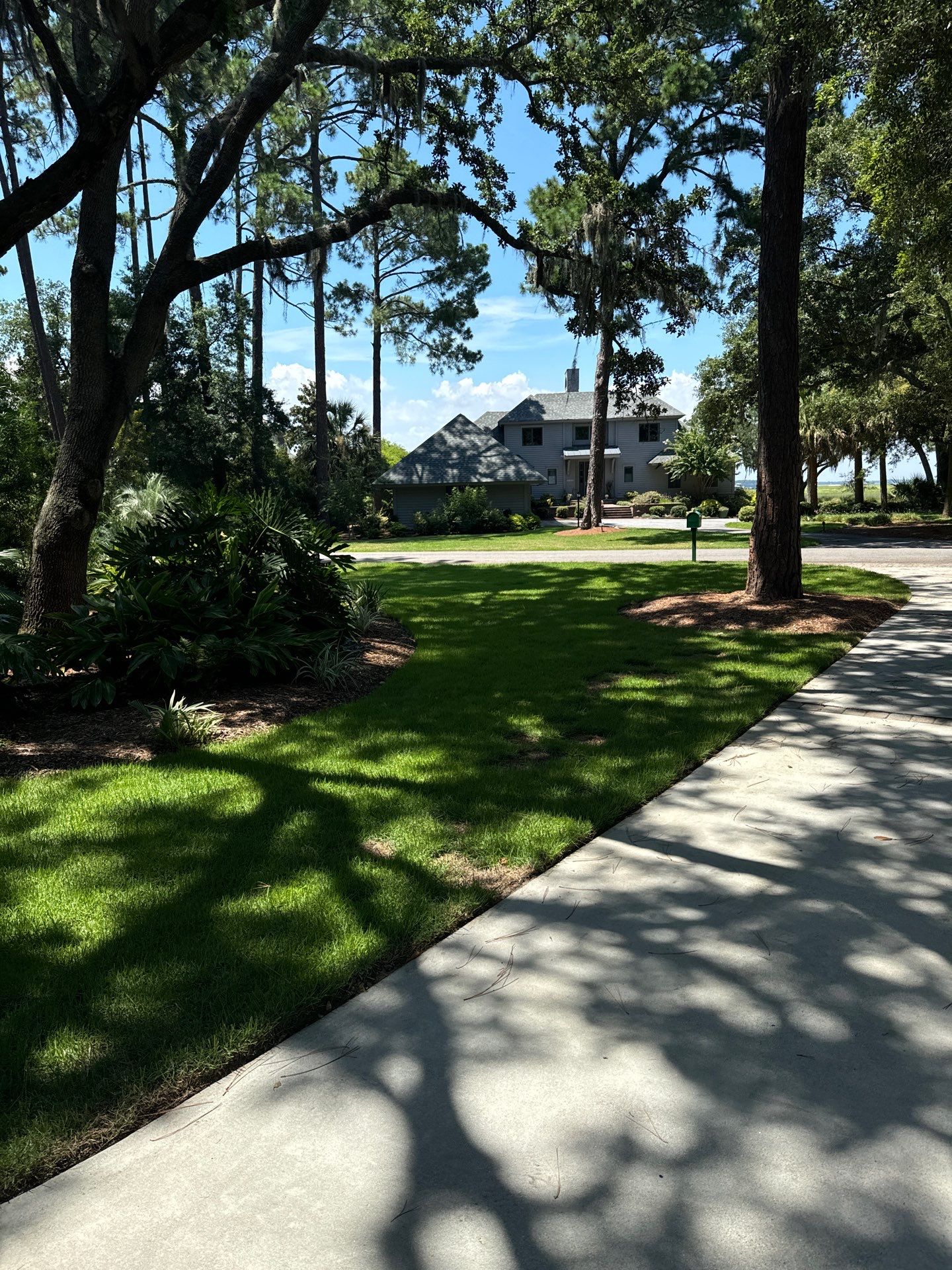 Residential Drainage Solutions and Sod Installation in Hilton Head Island by Lowcountry Scapes, LLC
