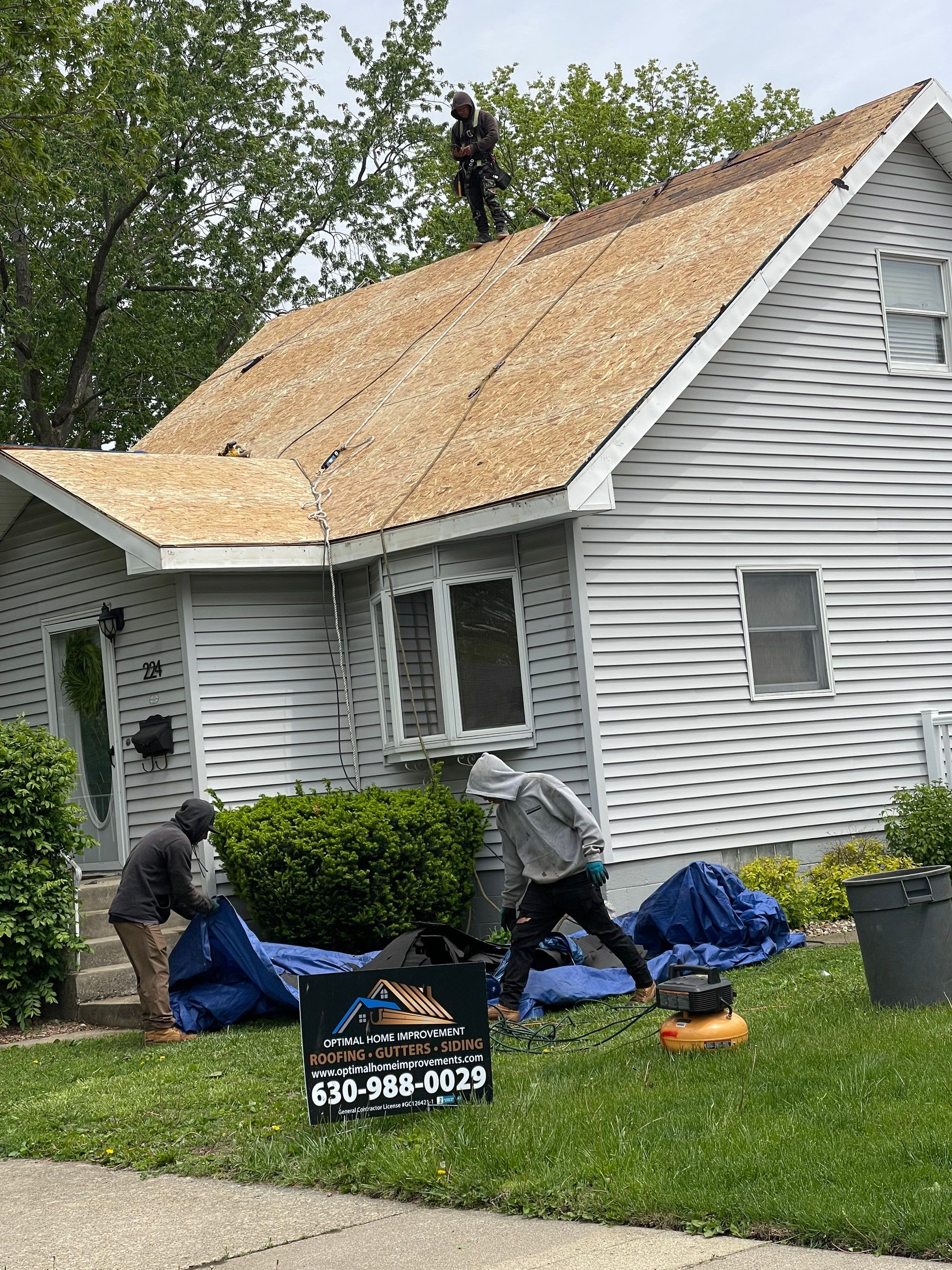Roof replacement by Optimal Home Improvement 