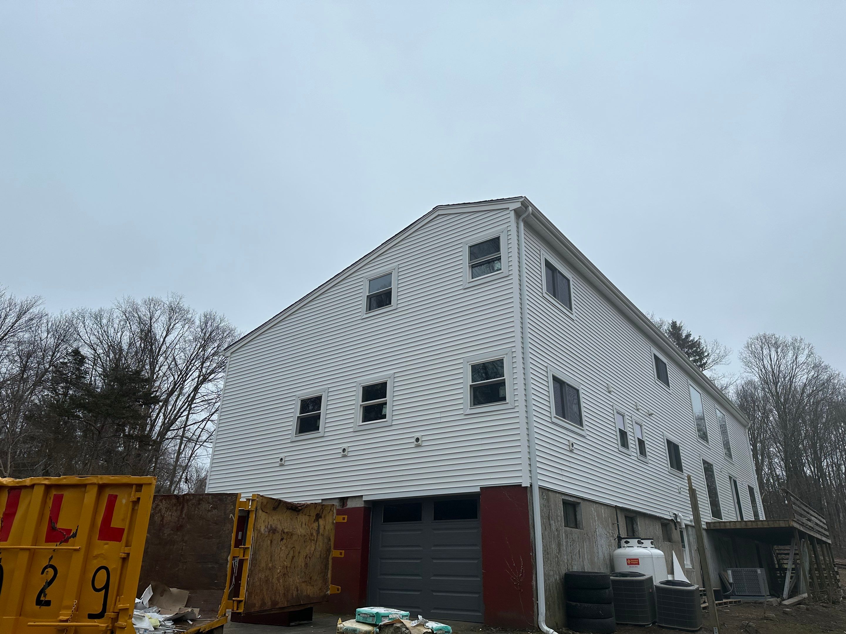 Residential Roofing Installation using Owens Corning TruDefinition Duration AR - Estate Gray & White Double 4 Siding by A Plus Exterior