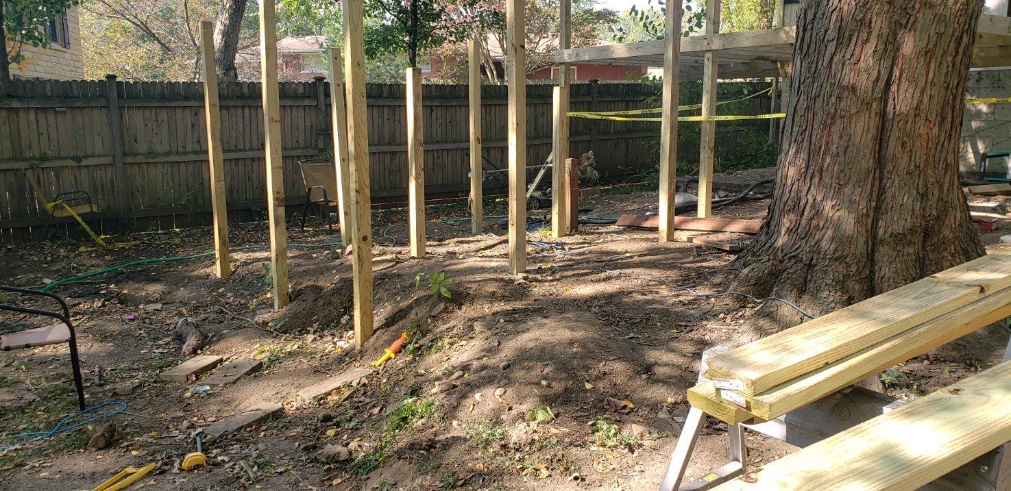 wood deck using treated lumber by Kraz Construction