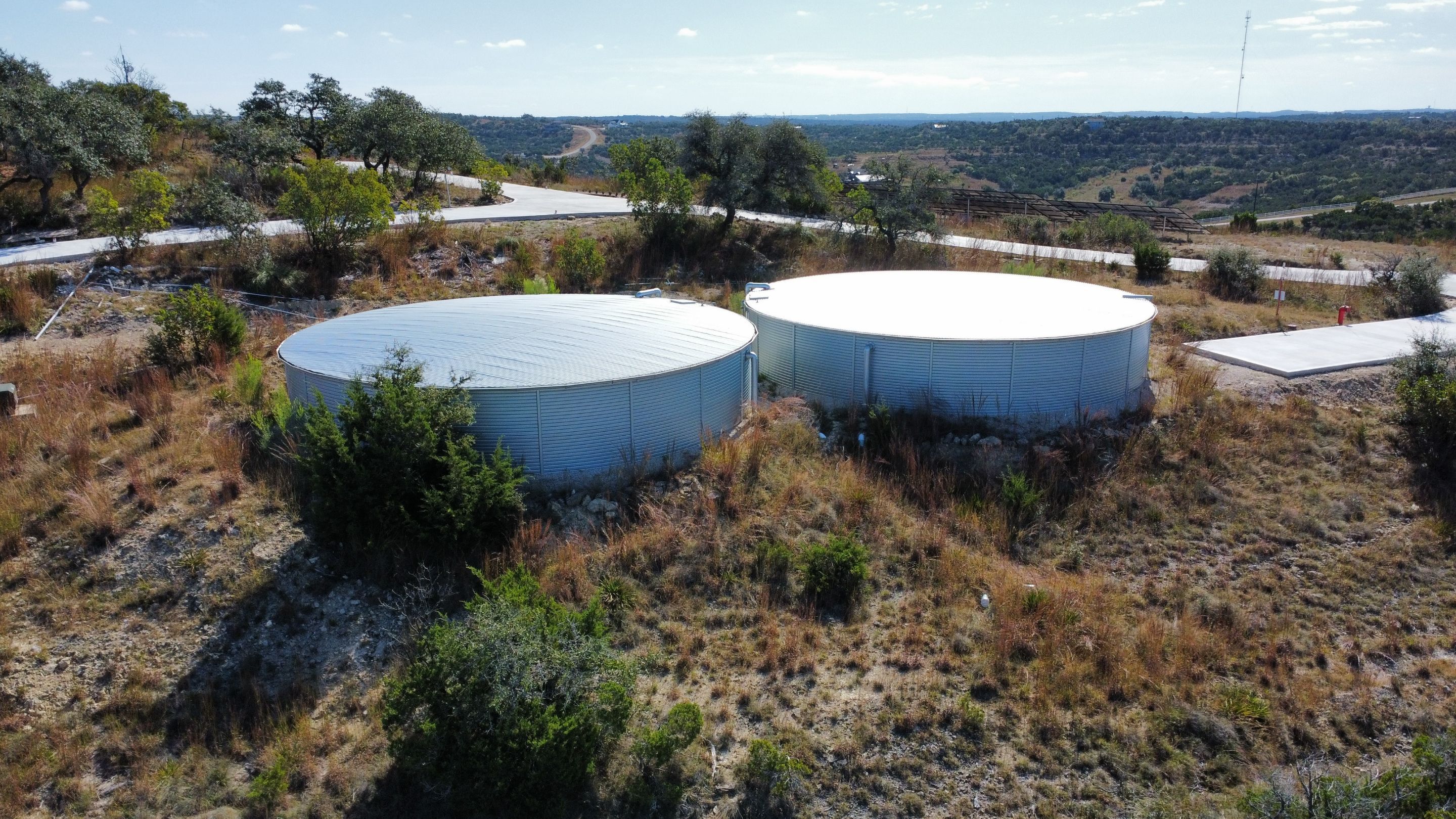 (2) 65,000 gal tanks in Dripping Springs by Cqure Water