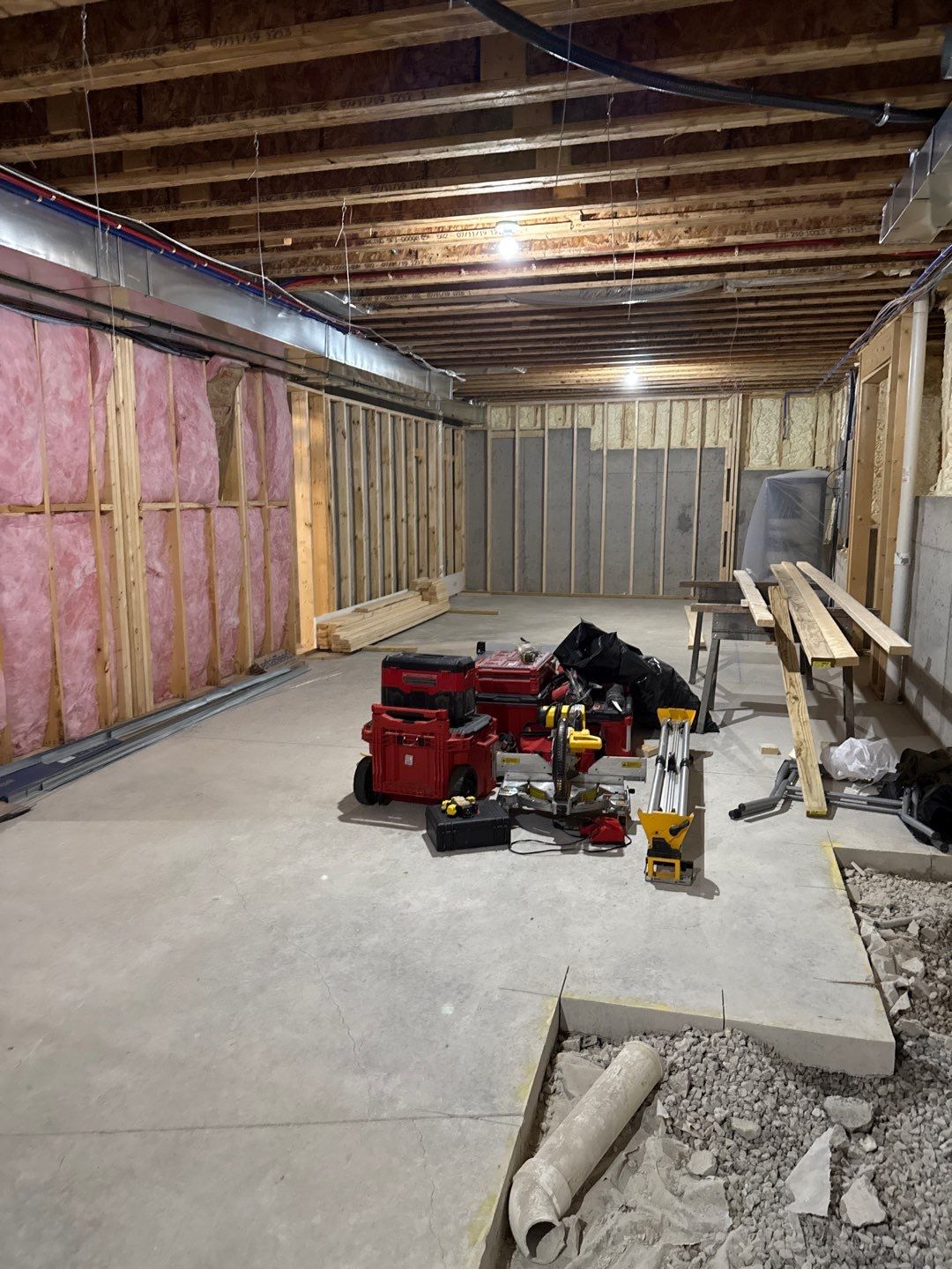 Basement Finishing Project with Home Gym and Sauna in Prospect by Authentic Carpentry
