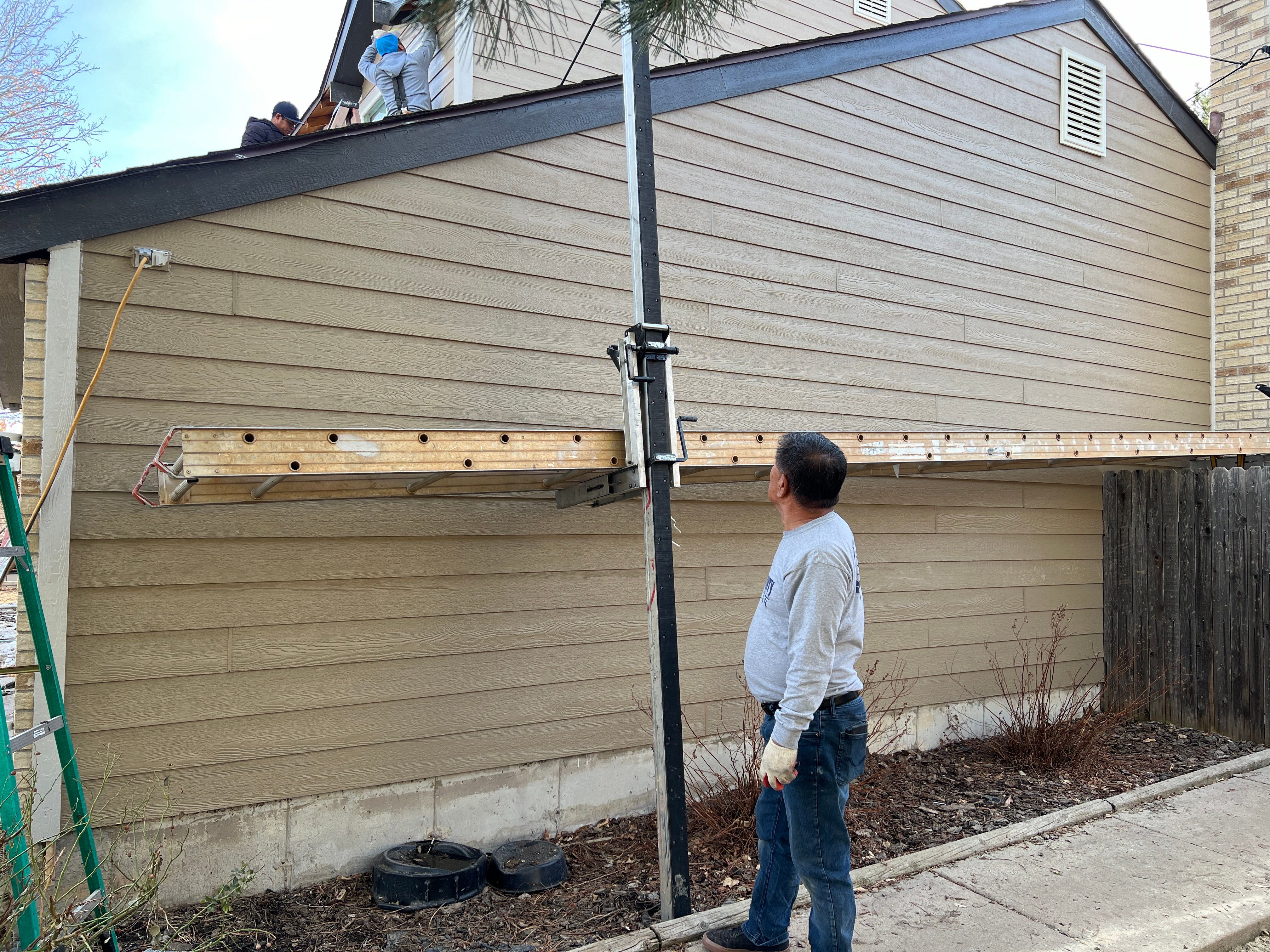 Siding Installation using LP Smartside Diamond Kote by United Windows and Siding LLC