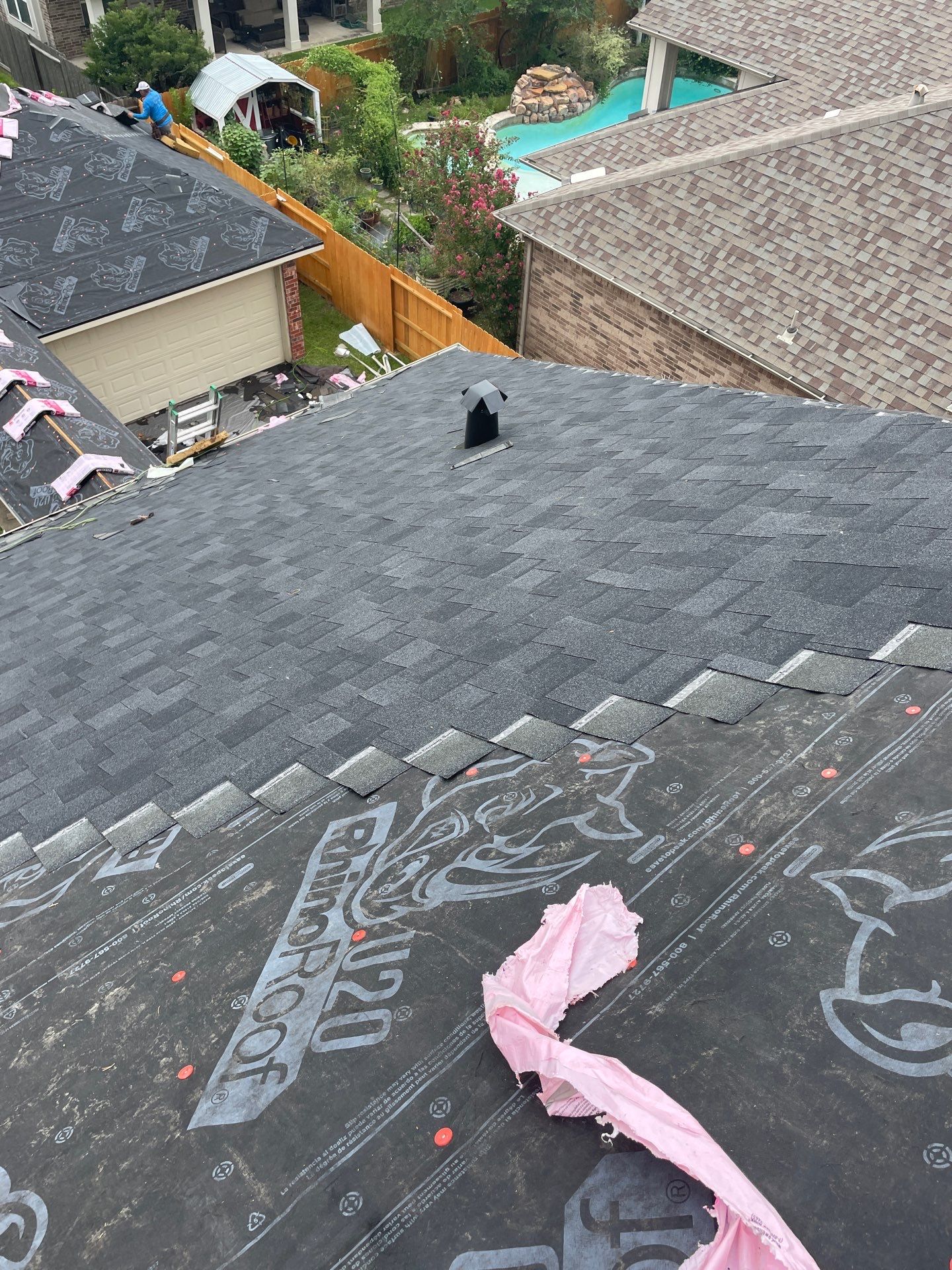 Residential Roofing Installation using Owen's Corning Duration (Lifetime) Shingles by Roof Repair Company