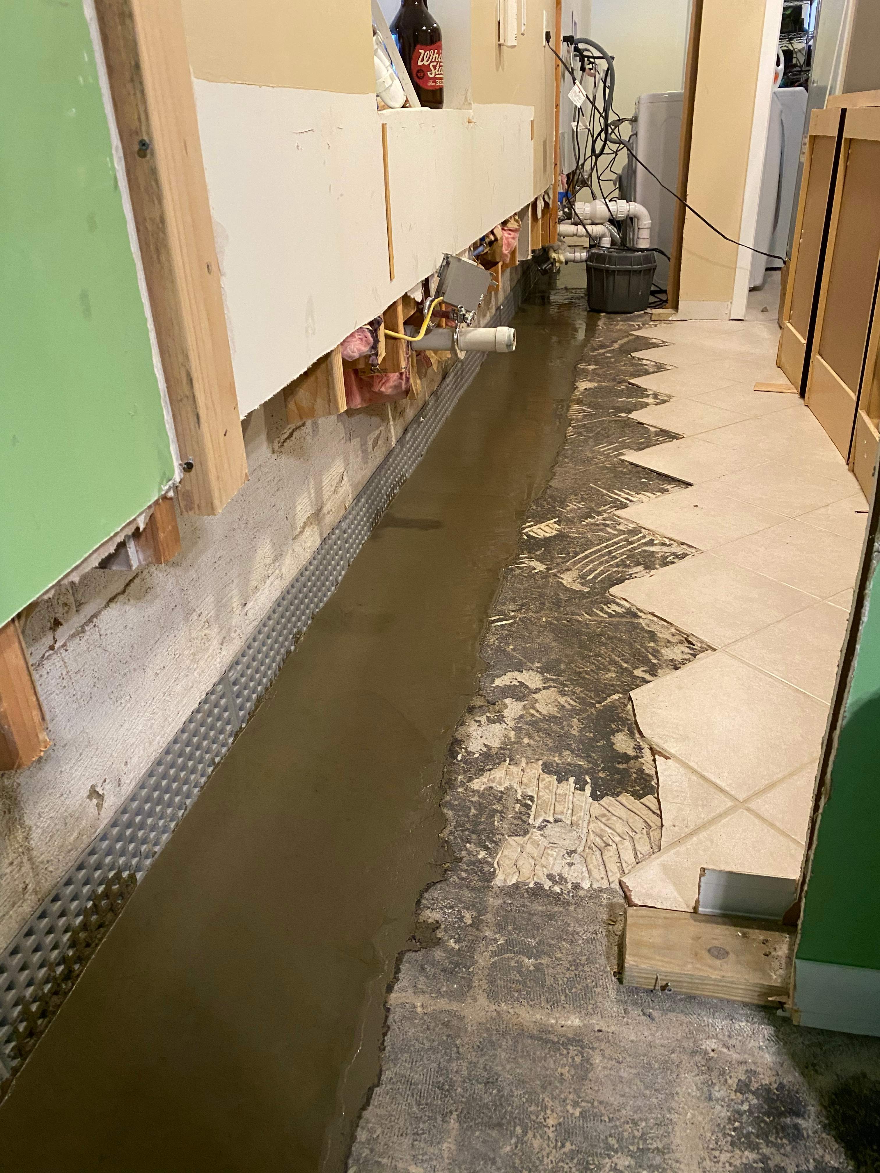 Interior French Drain Job in West Orange, NJ by Pure Service Pro, LLC 