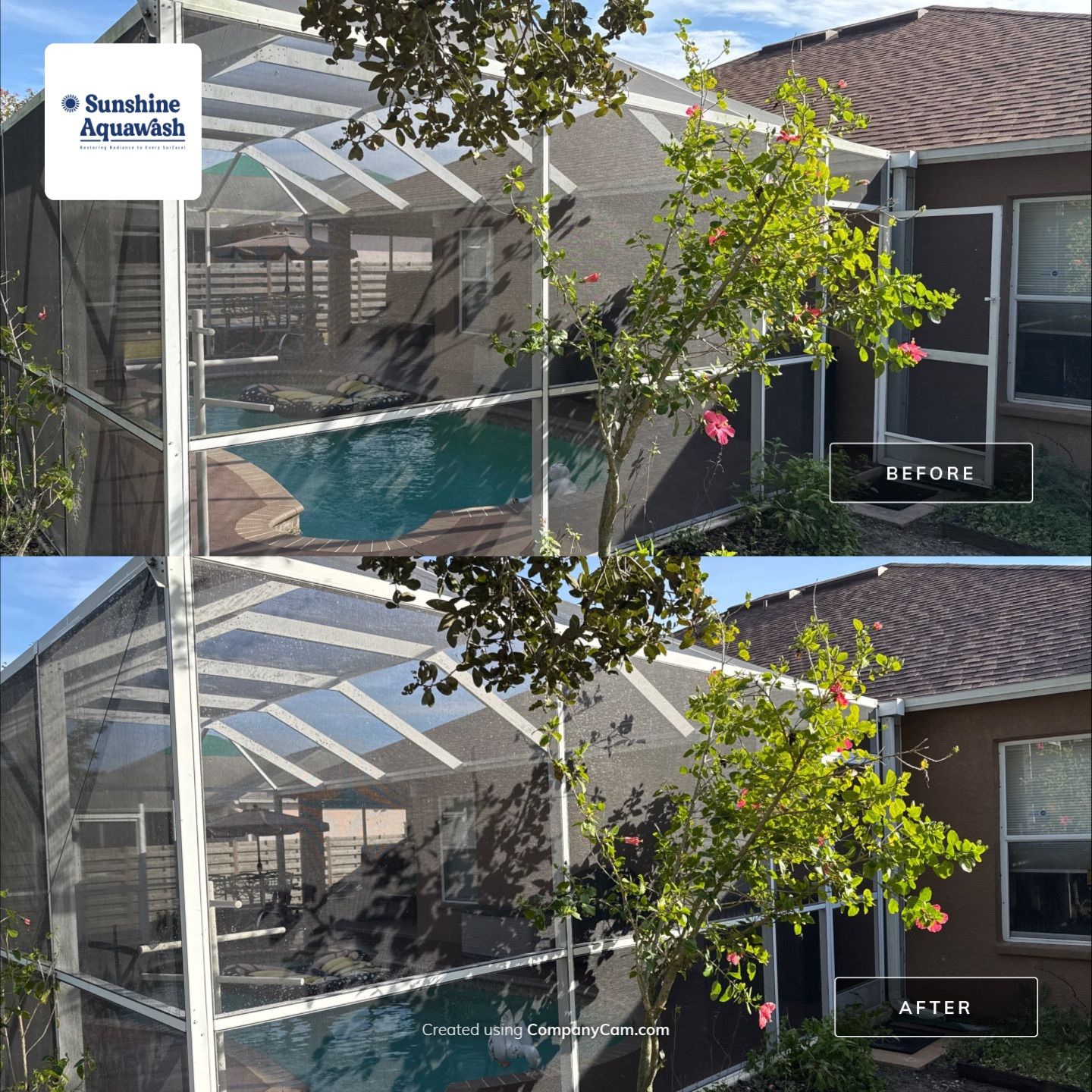Driveway, Sidewalk, Street Curbing & Pool Screen Enclosure Cleaning in Regency Oaks, Palmetto, FL | Sunshine AquaWash by Sunshine AquaWash