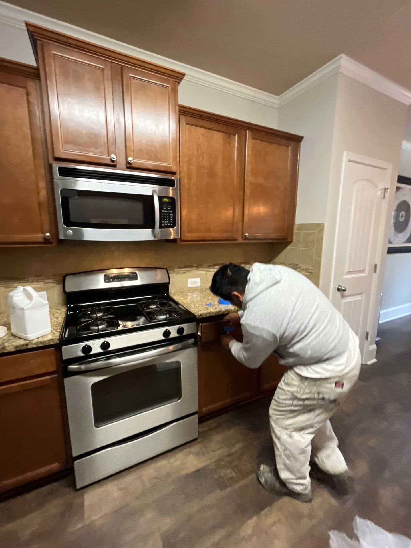 Interior Kitchen Cabinet Repaint in Cumming by Five Star Painting