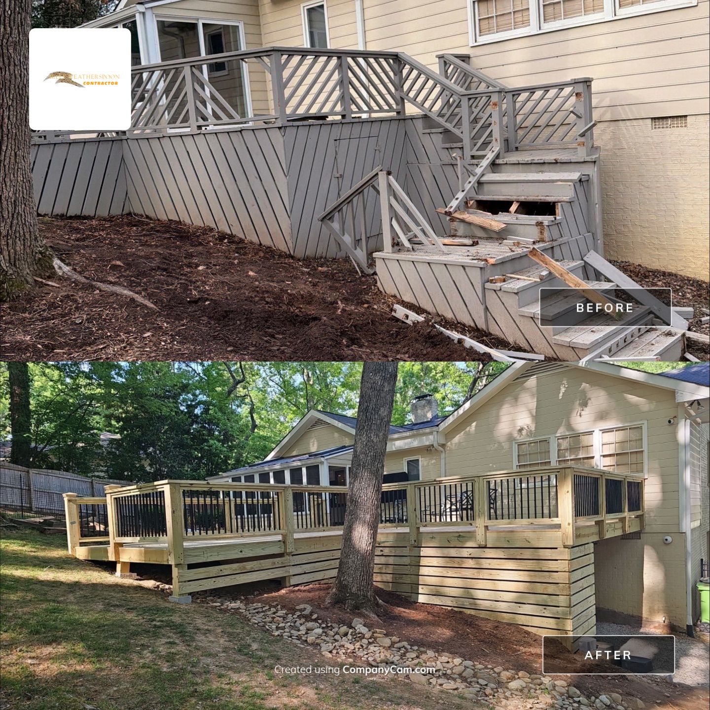 New Deck Construction & Site Improvements by Billy Weatherspoon Contractor