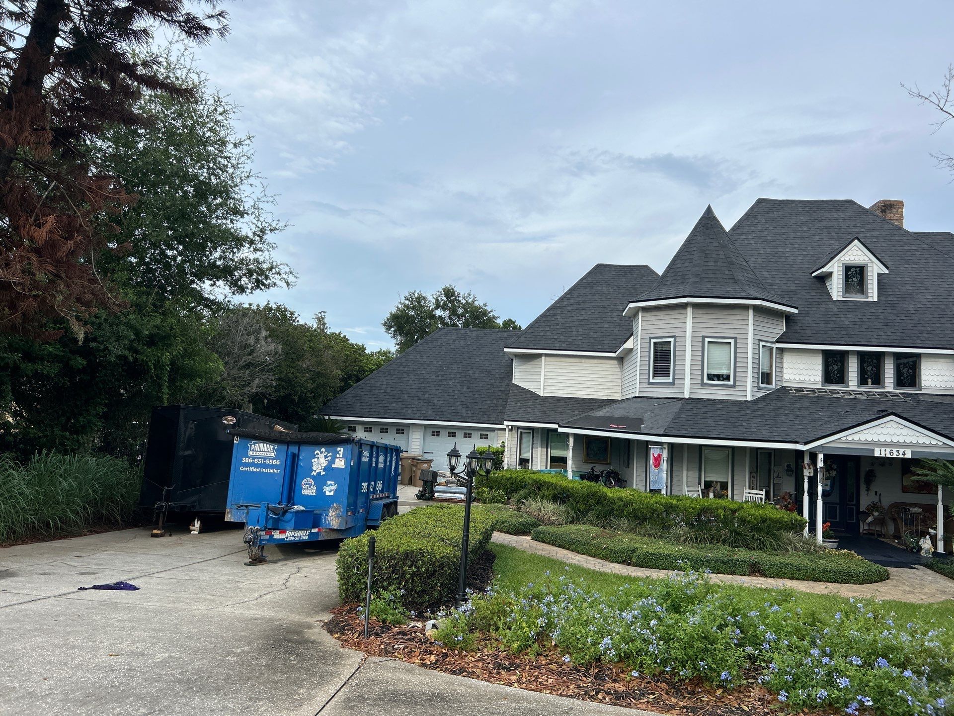 Residential Roofing Installation with Black Shadow Shingles in Clermont by Pinnacle Roofing Group