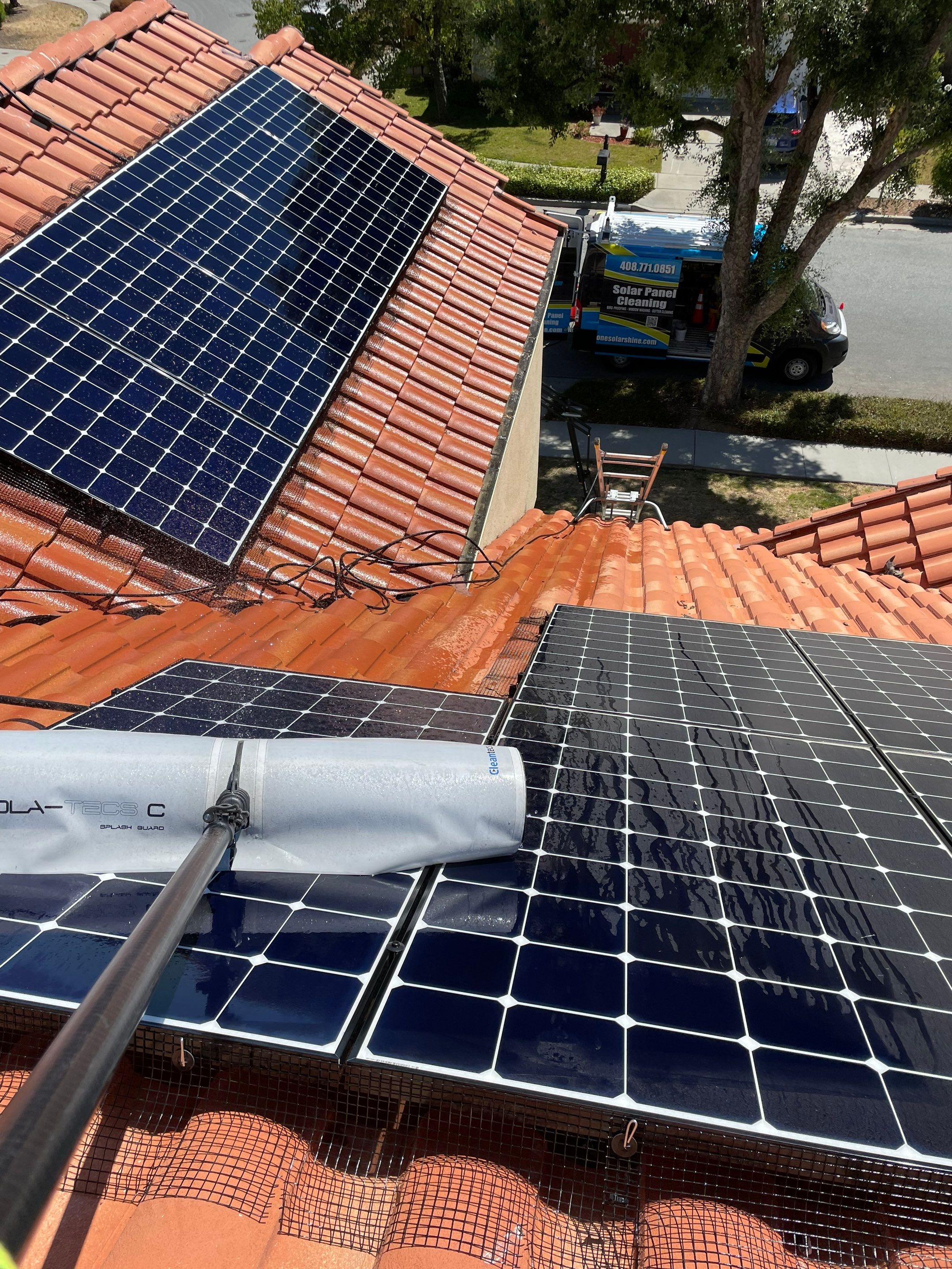 Solar Panel Bird Proofing using Critter Guard Mesh by All One Solar Shine
