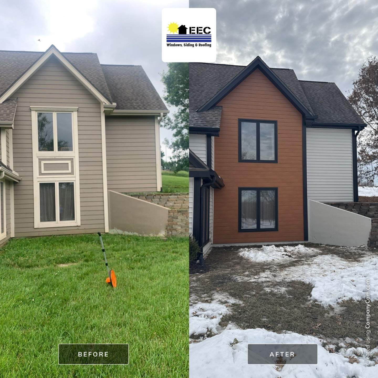 Craneboard Siding and Cedar Renditions Installation in Liberty Mo by EEC Windows, Siding & Roofing