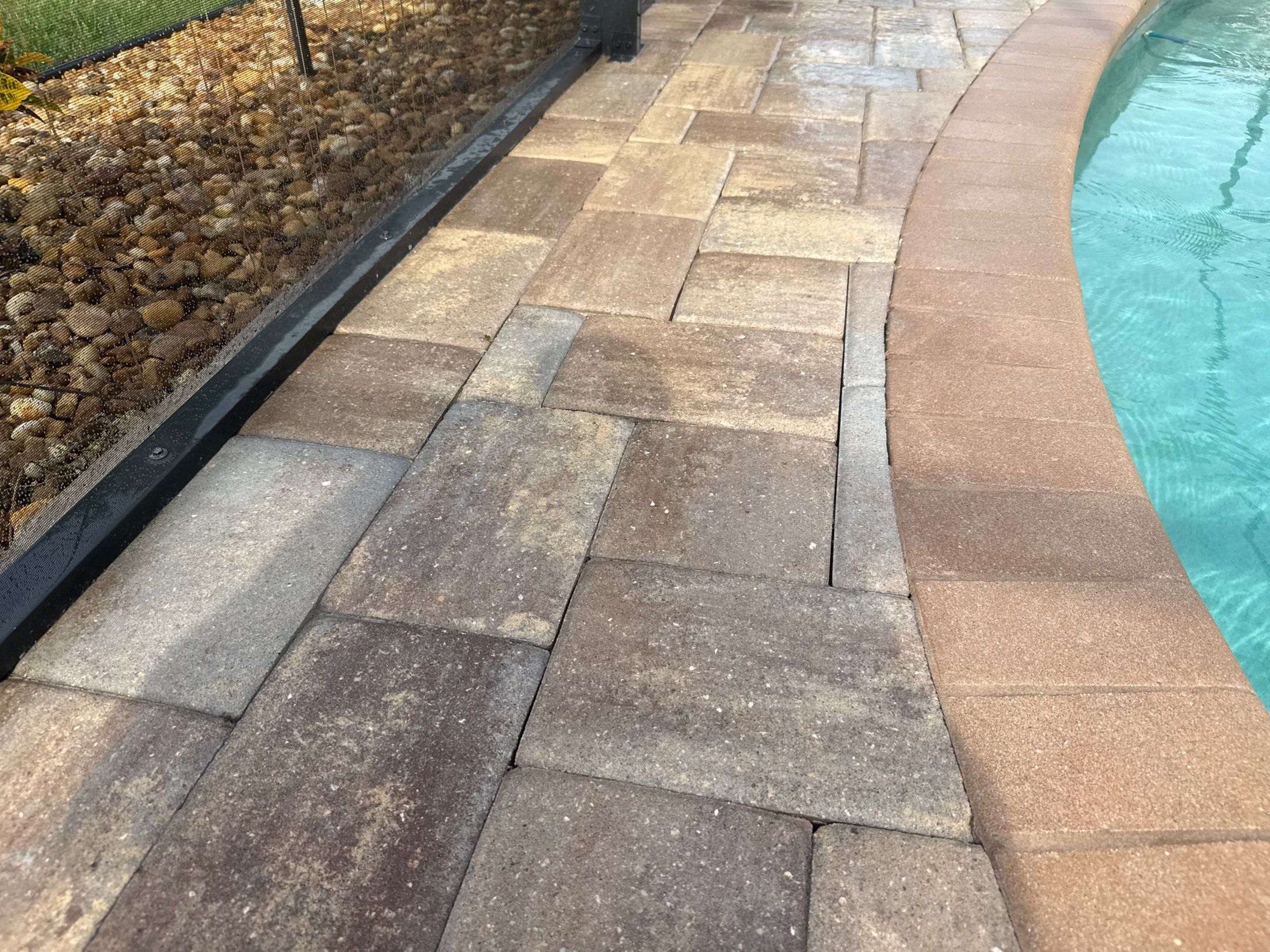 Paver Pool Deck Cleaning & Pool Cage Screen Cleaning in Tara Community – Bradenton, FL by Sunshine AquaWash