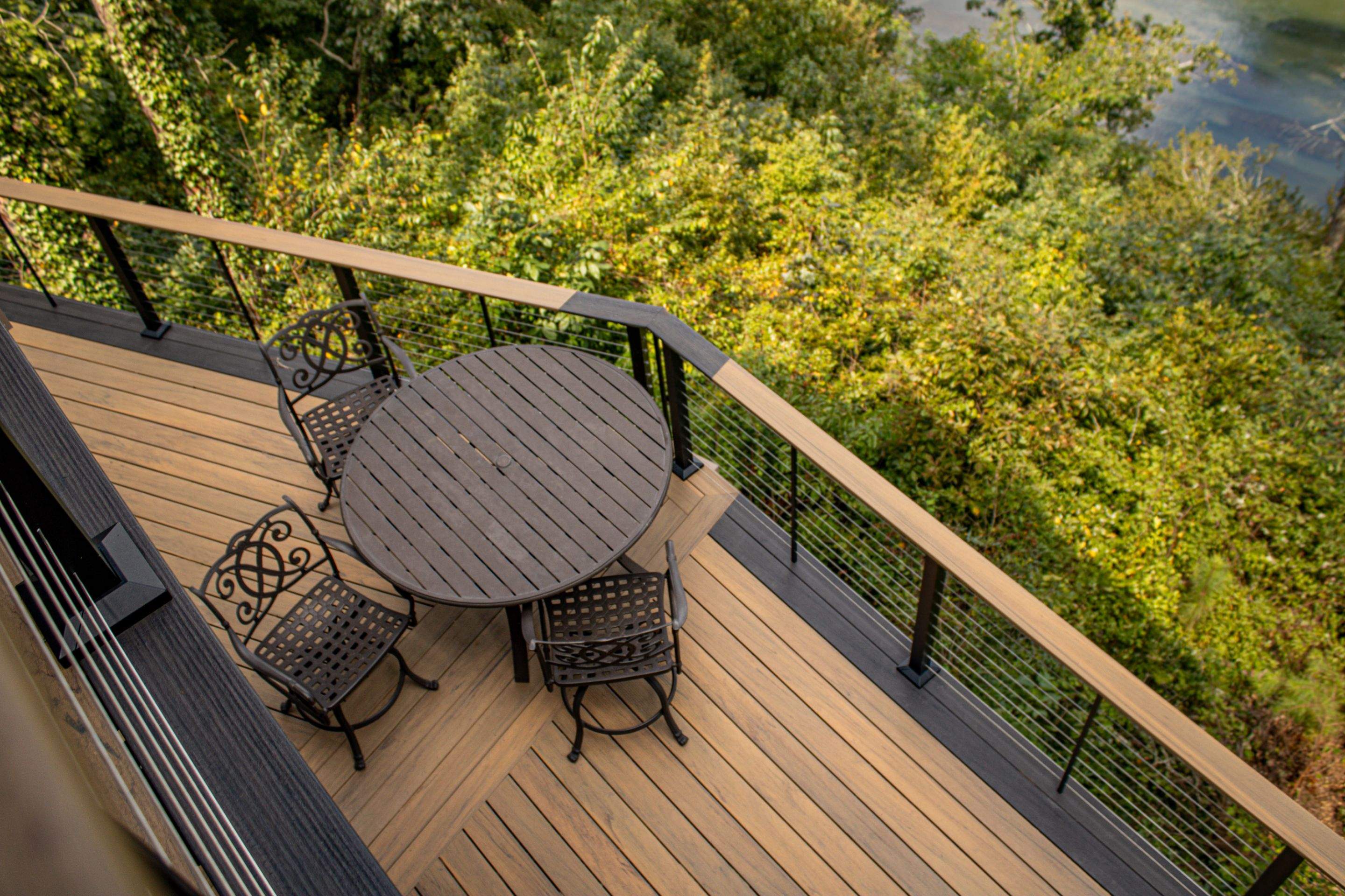 TimberTech Deck Replacement with Metal Cable Railing in Atlanta, GA by Nelson Exteriors