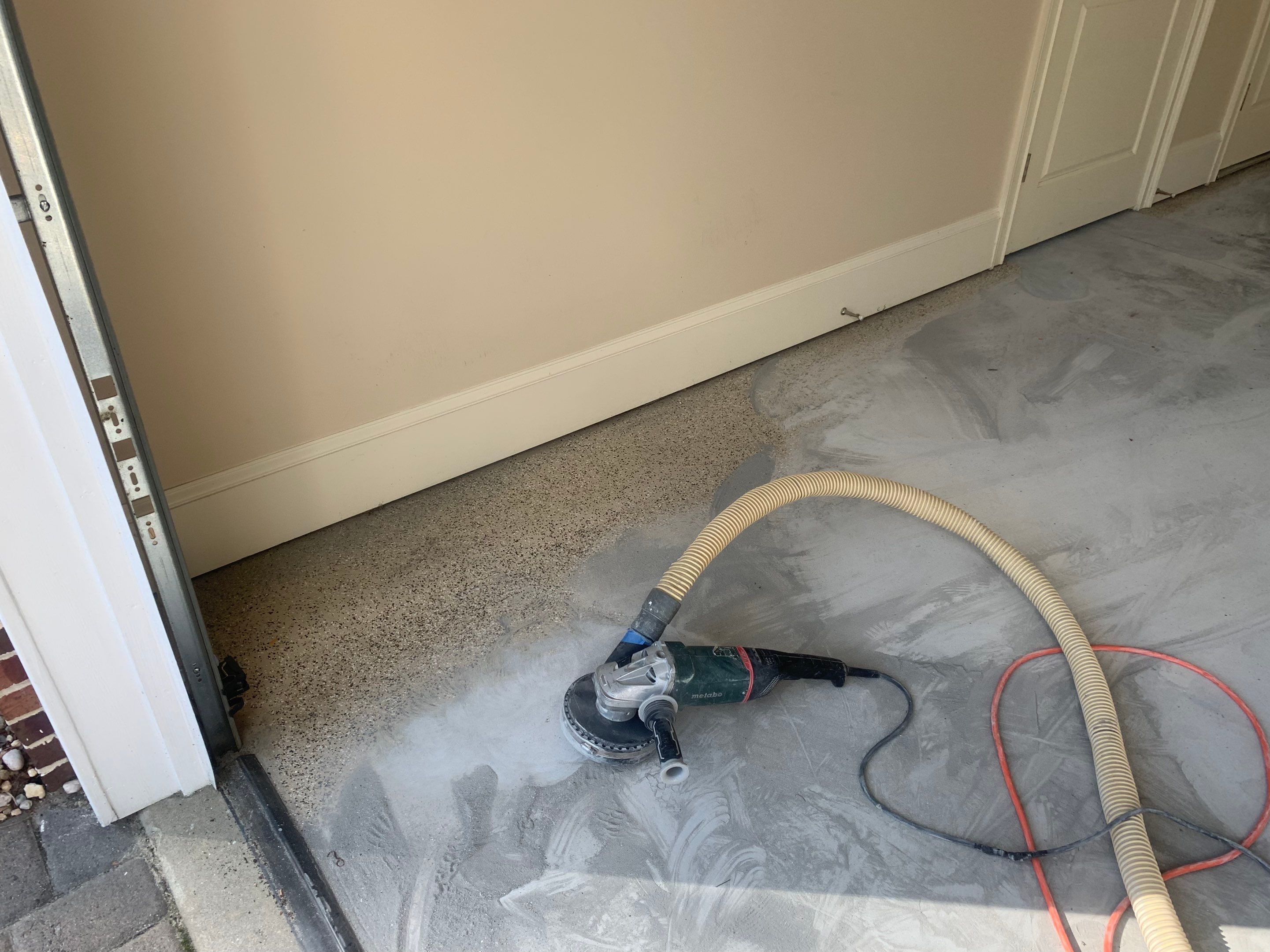 Garage TransFLOORmation using Sandstone by Innovative Concrete Coatings 