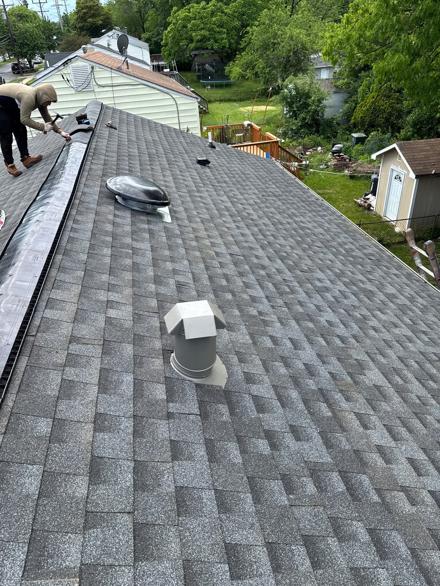 Residential Roofing Installation using GAF HDZ SHINGLES by La Bendicion Contruction Llc