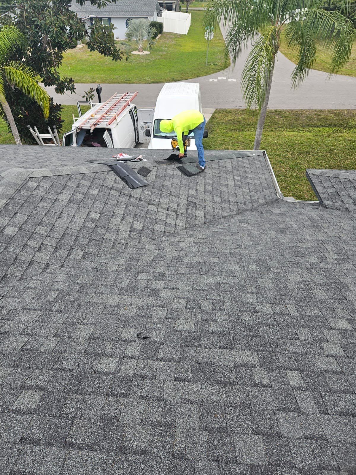 Residential Roofing Repair using Shingle and Solar Exhaust Fan Install by Four Peaks Roofing