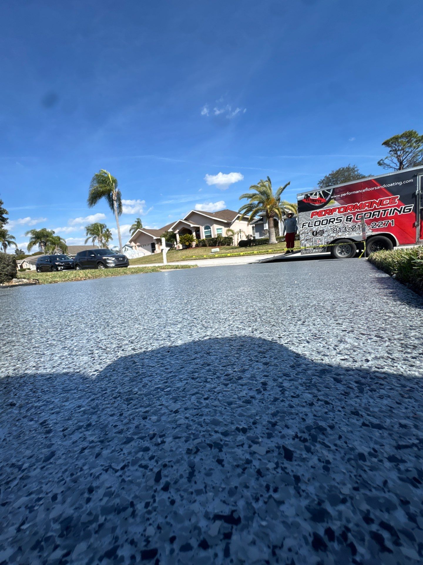 Driveway & Sidewalk Upgrade With Nightfall Flake by Performance Floors & Coating