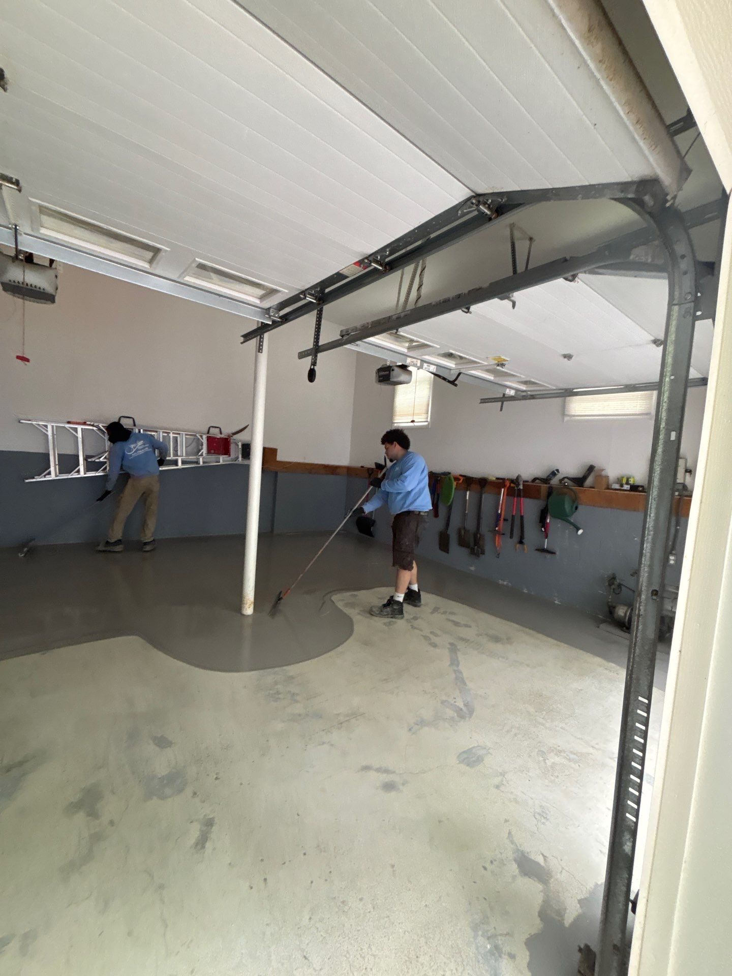 Travertine Polyurea Garage Floor Coating in Randolph, New Jersey by Spectrum Painting, LLC