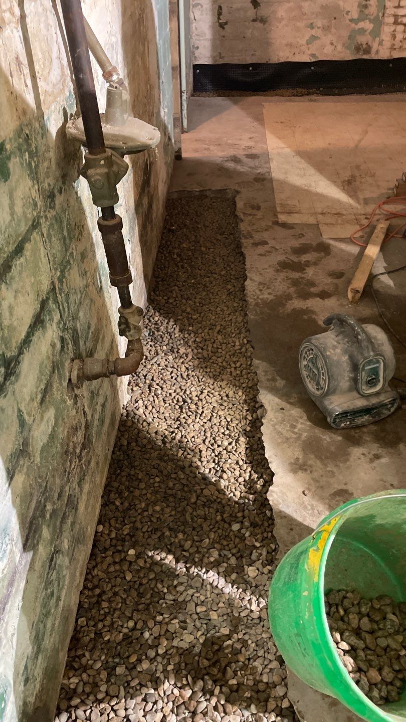 Interior Drain Tile for a South Minneapolis Basement by Waterproofing Northeast
