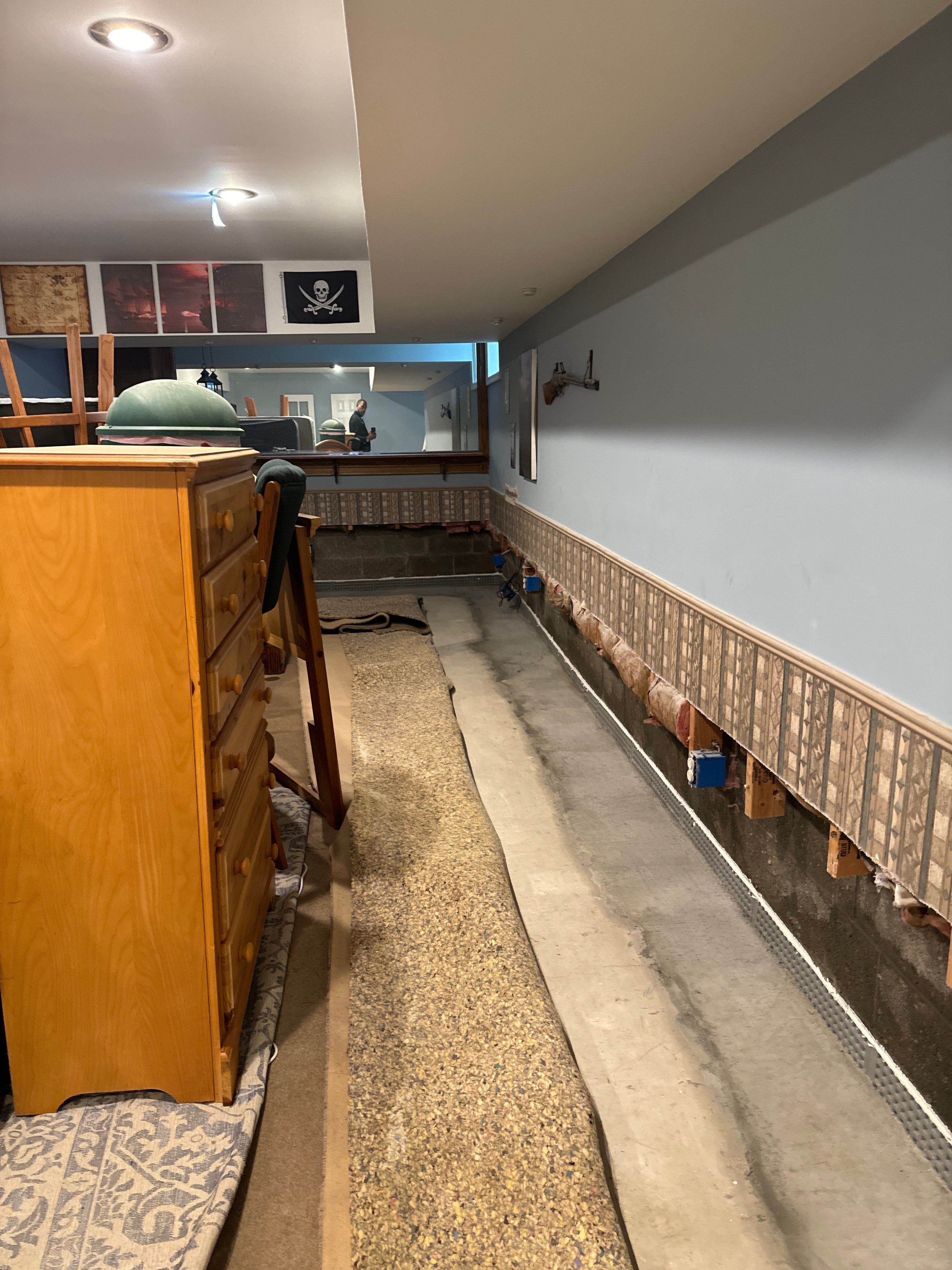 Interior French Drain With Radon Seal & Mold Remediation in Wall Township by Pure Service Pro, LLC 