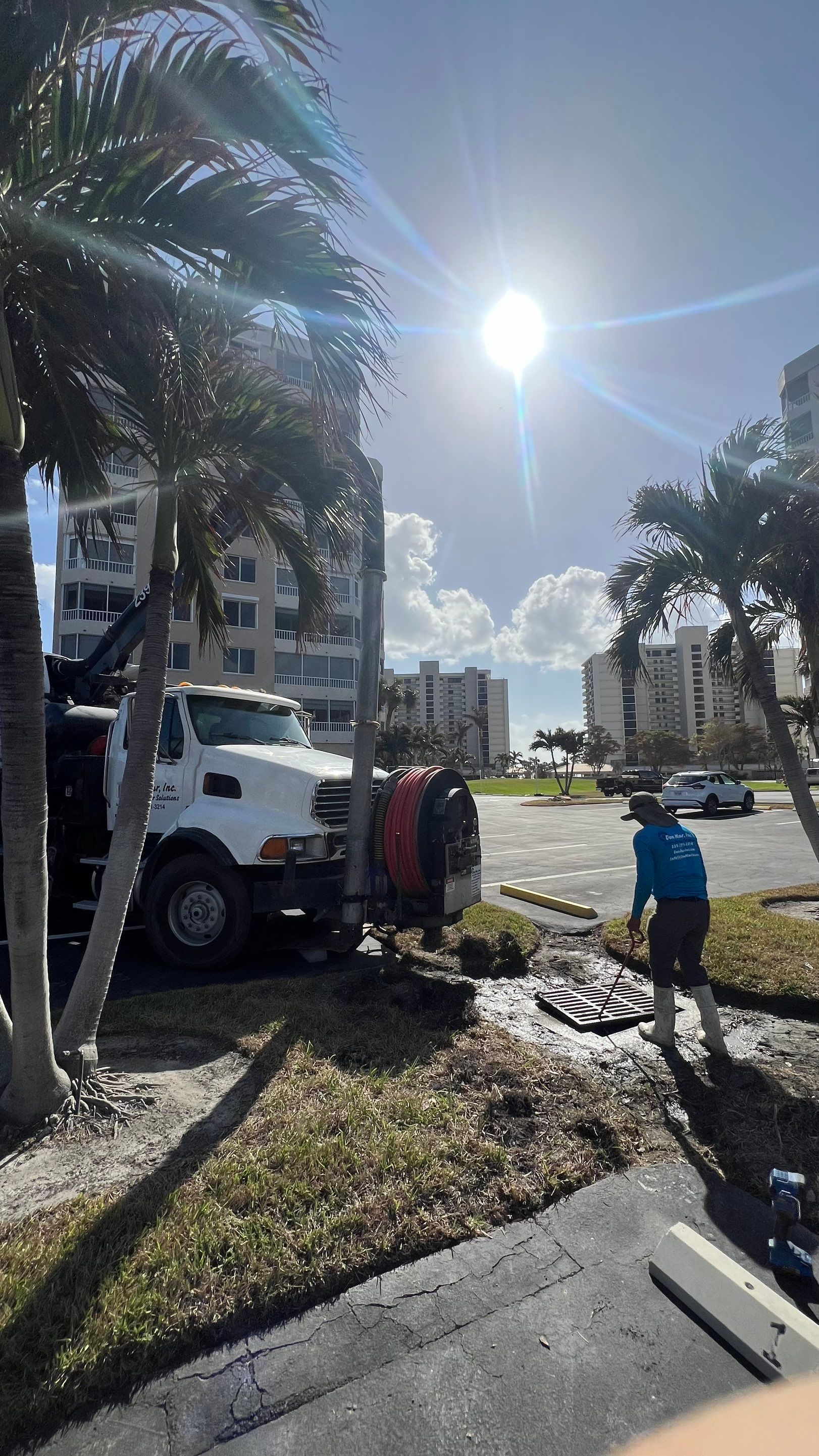 Condo Storm Water System Cleaning and Maintenance From Hurricane Ian by APS Power & Water
