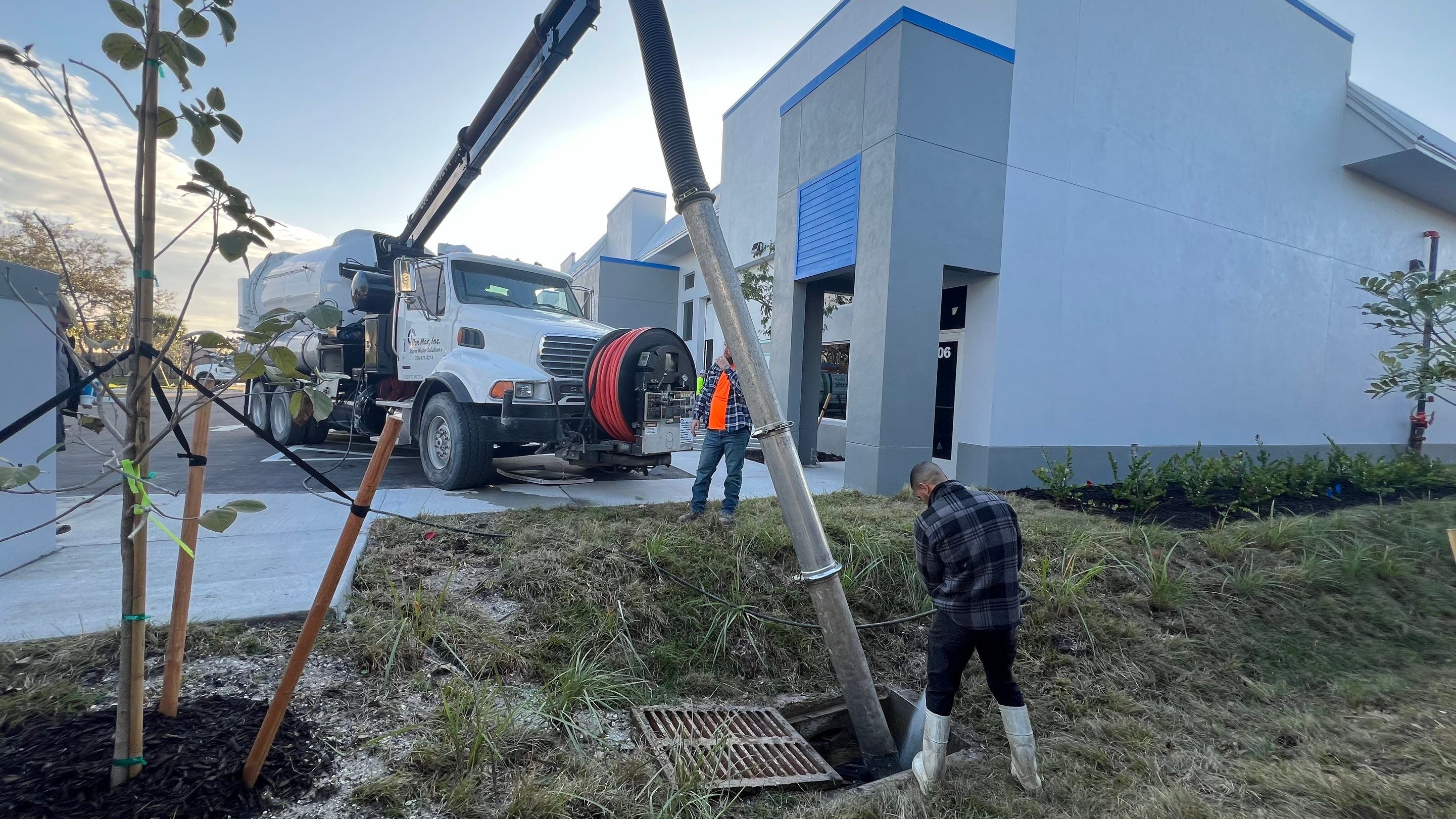 New Commercial Construction Stormwater System Cleaning by Don Mar, Inc. Storm Water Solutions