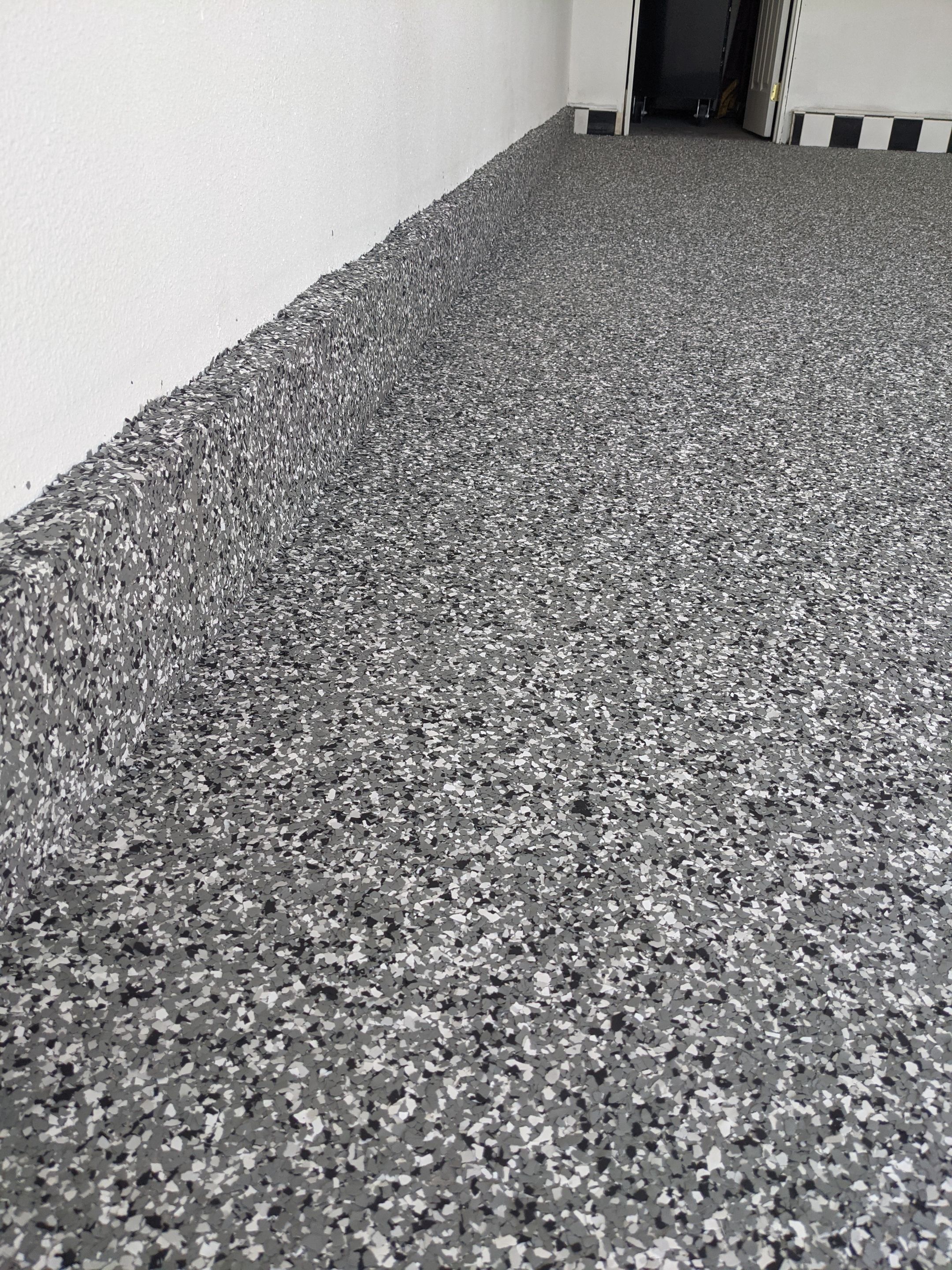 Garage Transformation using Smoke by Croc Coatings, LLC