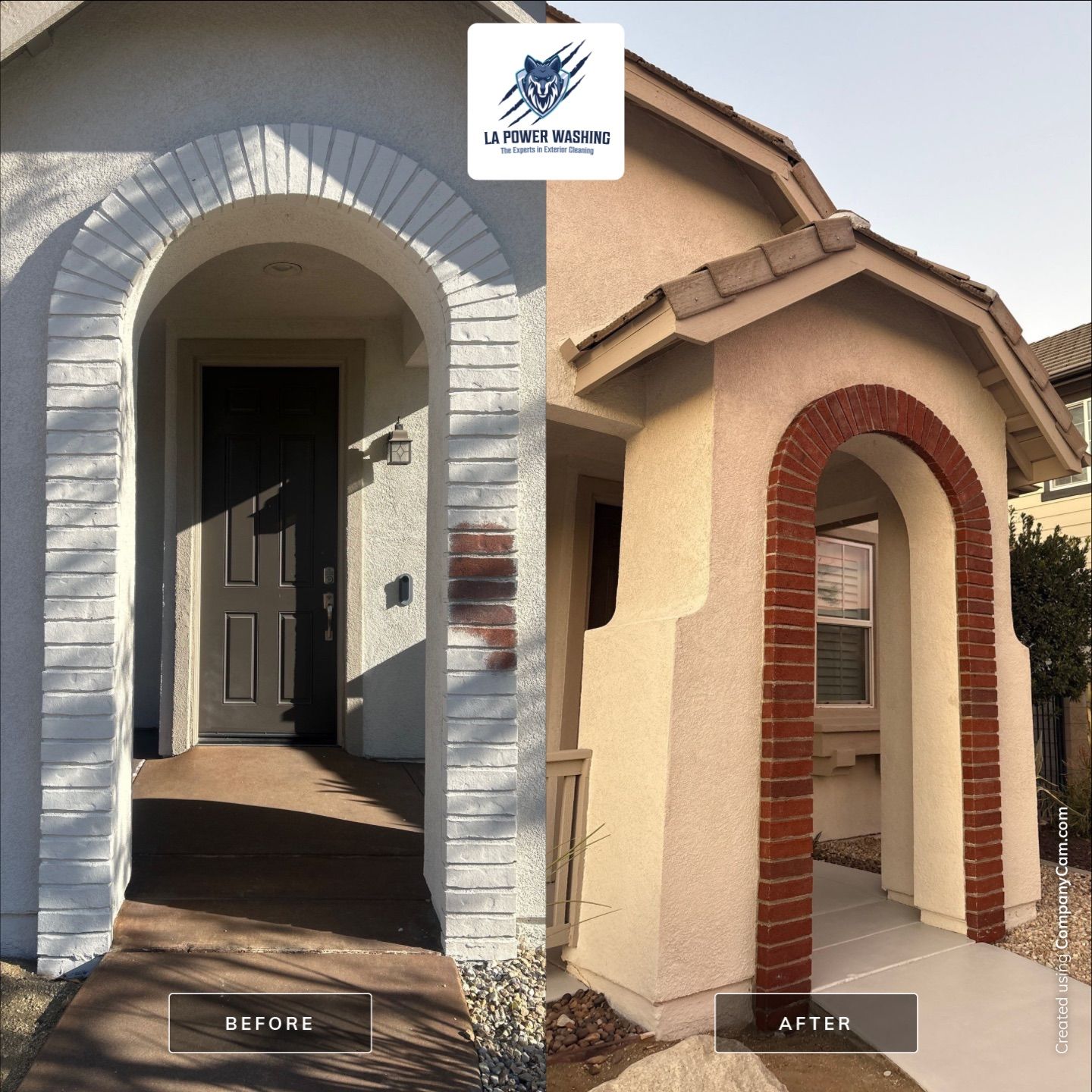 Sandblasting & Staining Concrete Driveway In Rancho Cucamonga, CA by La Power Washing Inc
